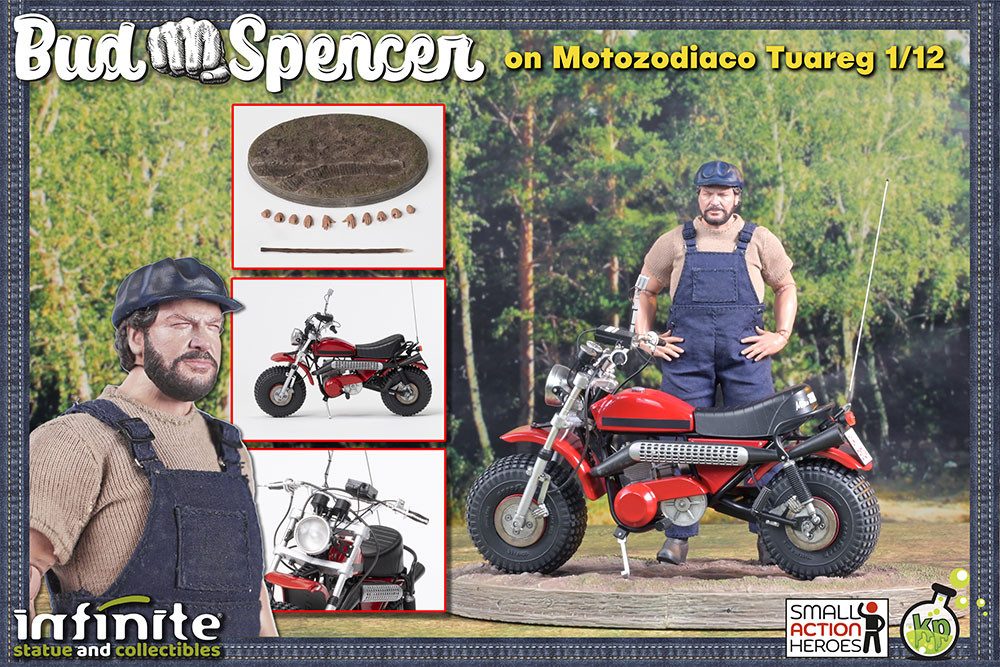Infinite Statue Actionfigur BUD ON MOTOZODIACO TUAREG SMALL ACTION HEROES 1/12 ACTIONFIGUR & FAHRZ
