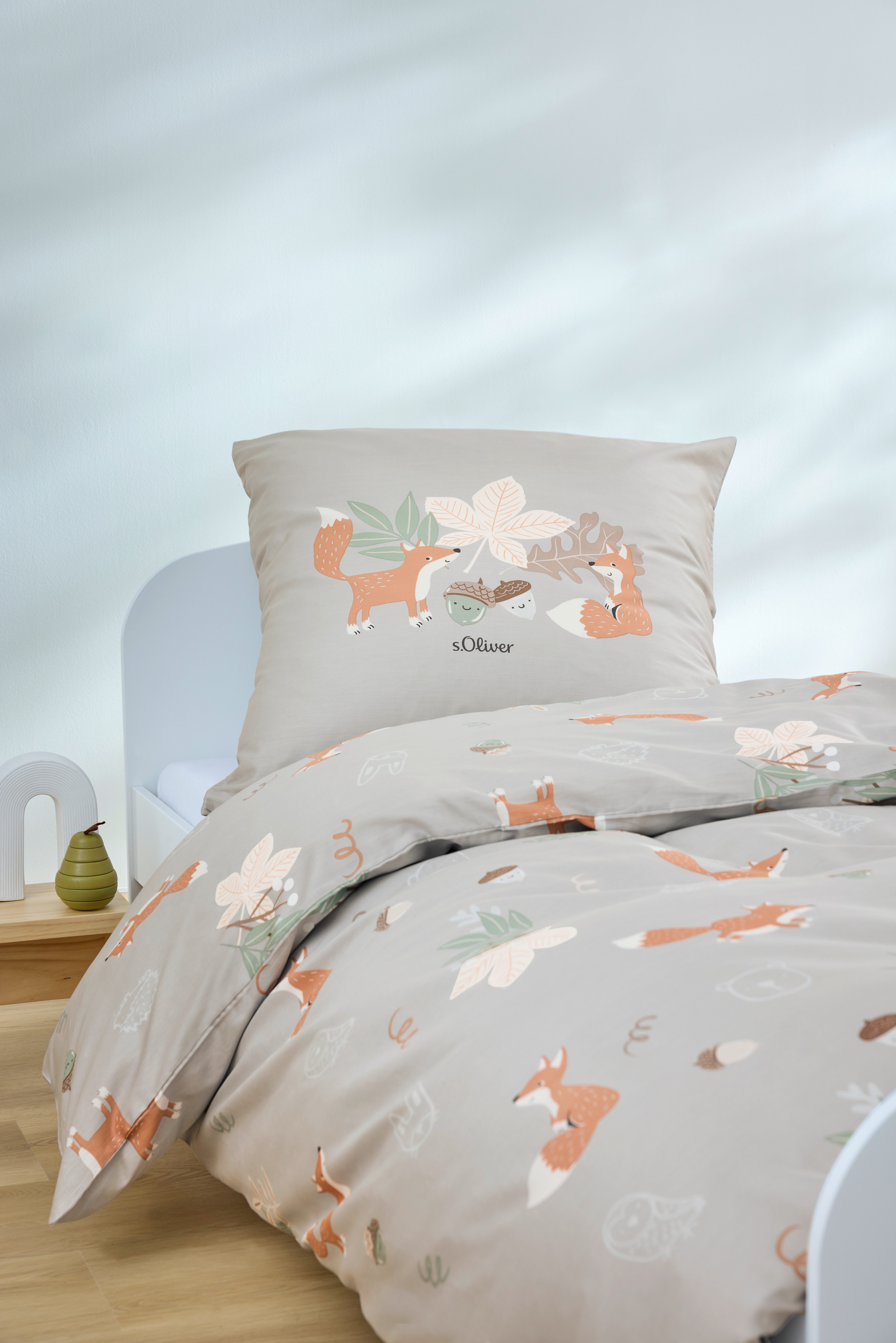 s.Oliver Bettwäsche Kleiner Fuchs s.Oliver Junior, Mako-Satin, 2 teilig, Satinbettwäsche mit liebevollem Waldmotiv – Bild 2 von 5