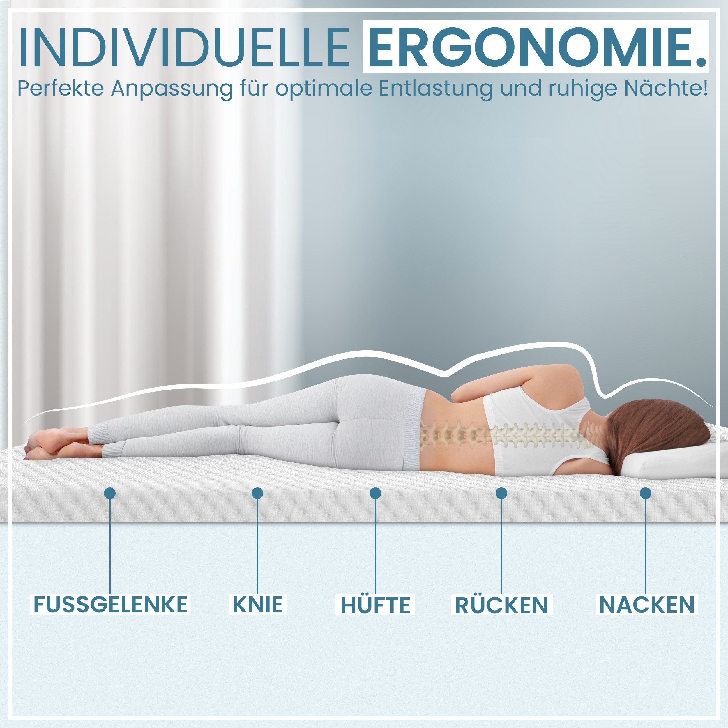 Gentle North, Topper Matratzentopper 7cm hoch H2/H3 - mit Gel-Memory- und K günstig online kaufen