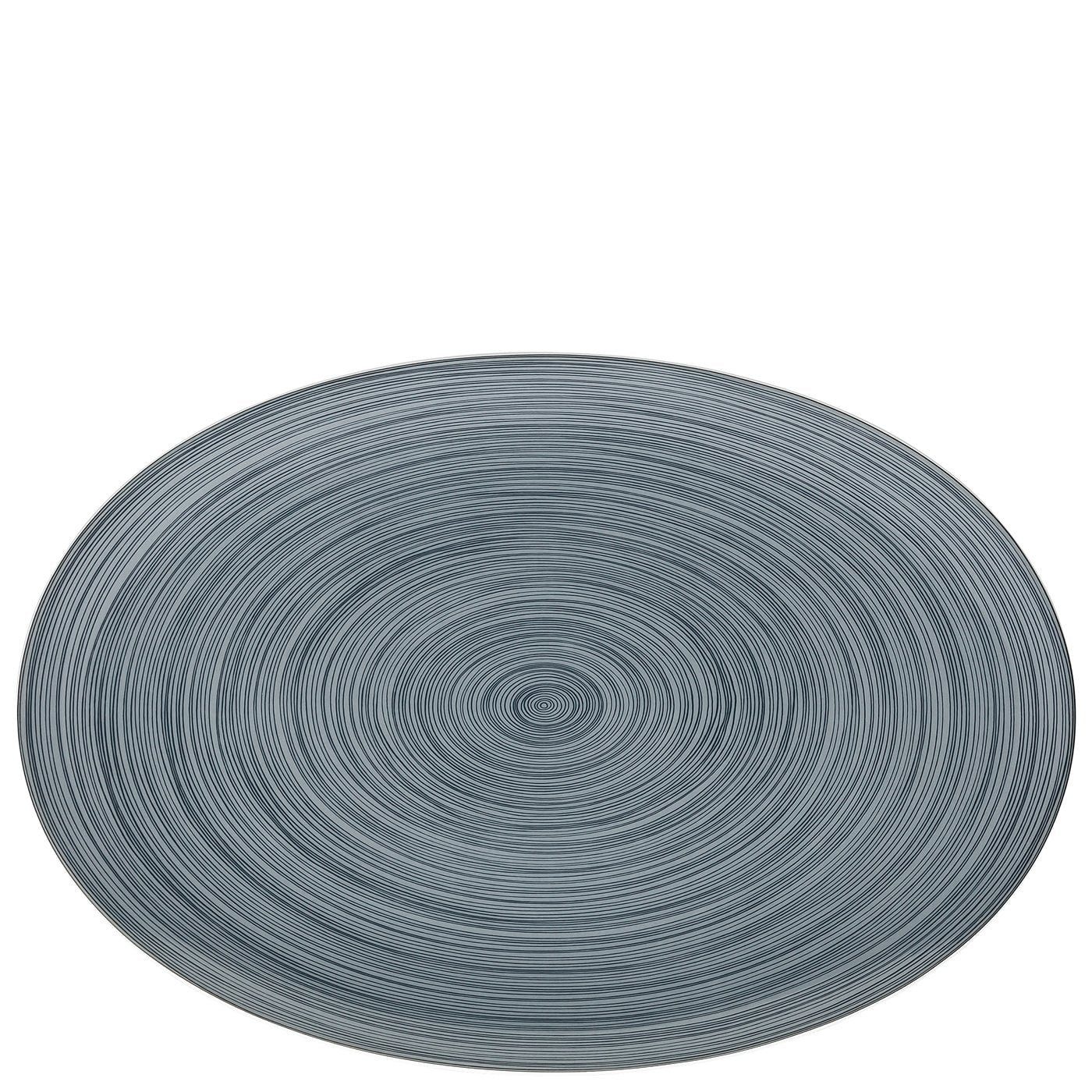 Rosenthal Servierplatte TAC Gropius Stripes 2.0 matt Platte 34 cm, Porzellan, (1-tlg)