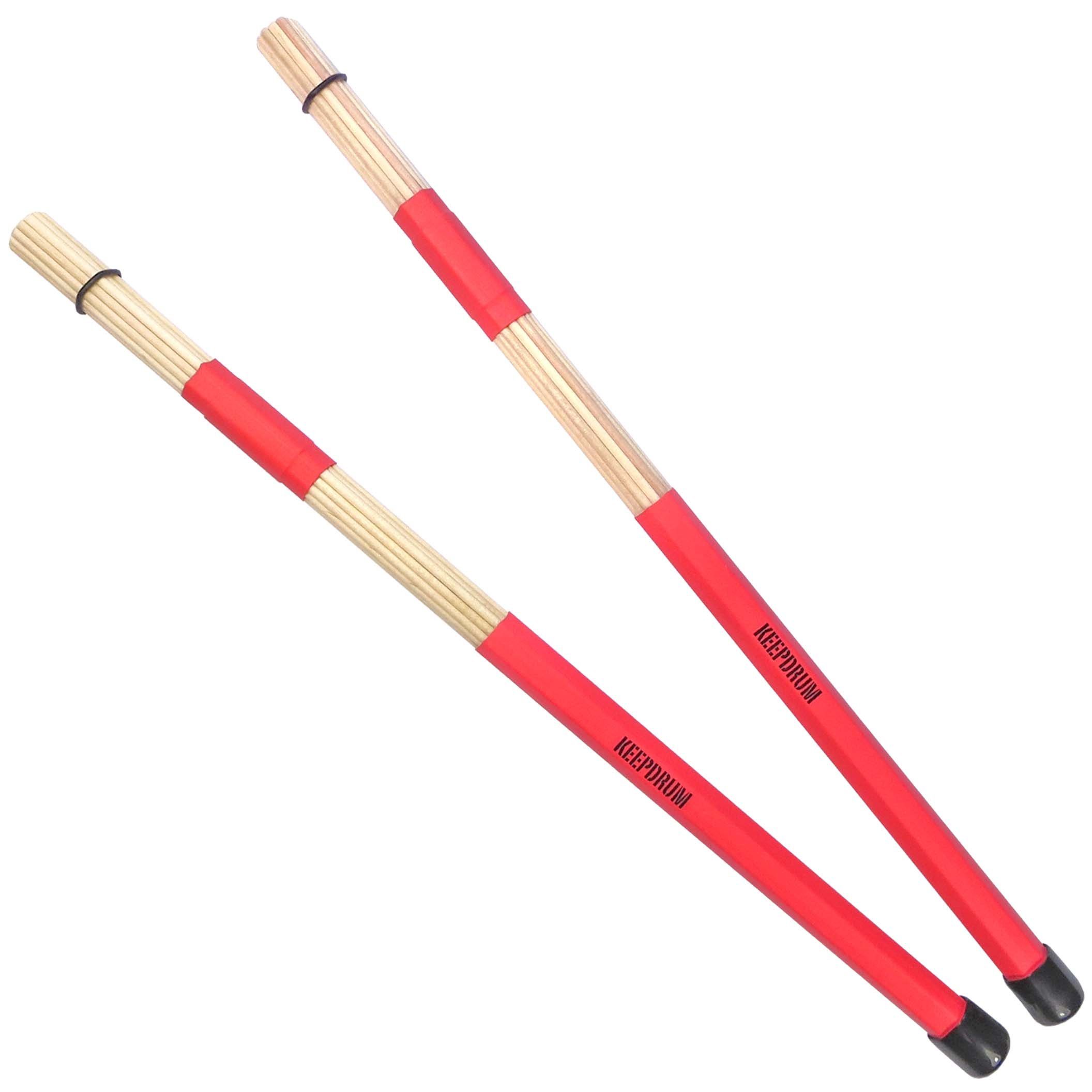keepdrum Rods SV1 19 Stäbe Drumsticks (Gummigriff), 19 Holzstäbe