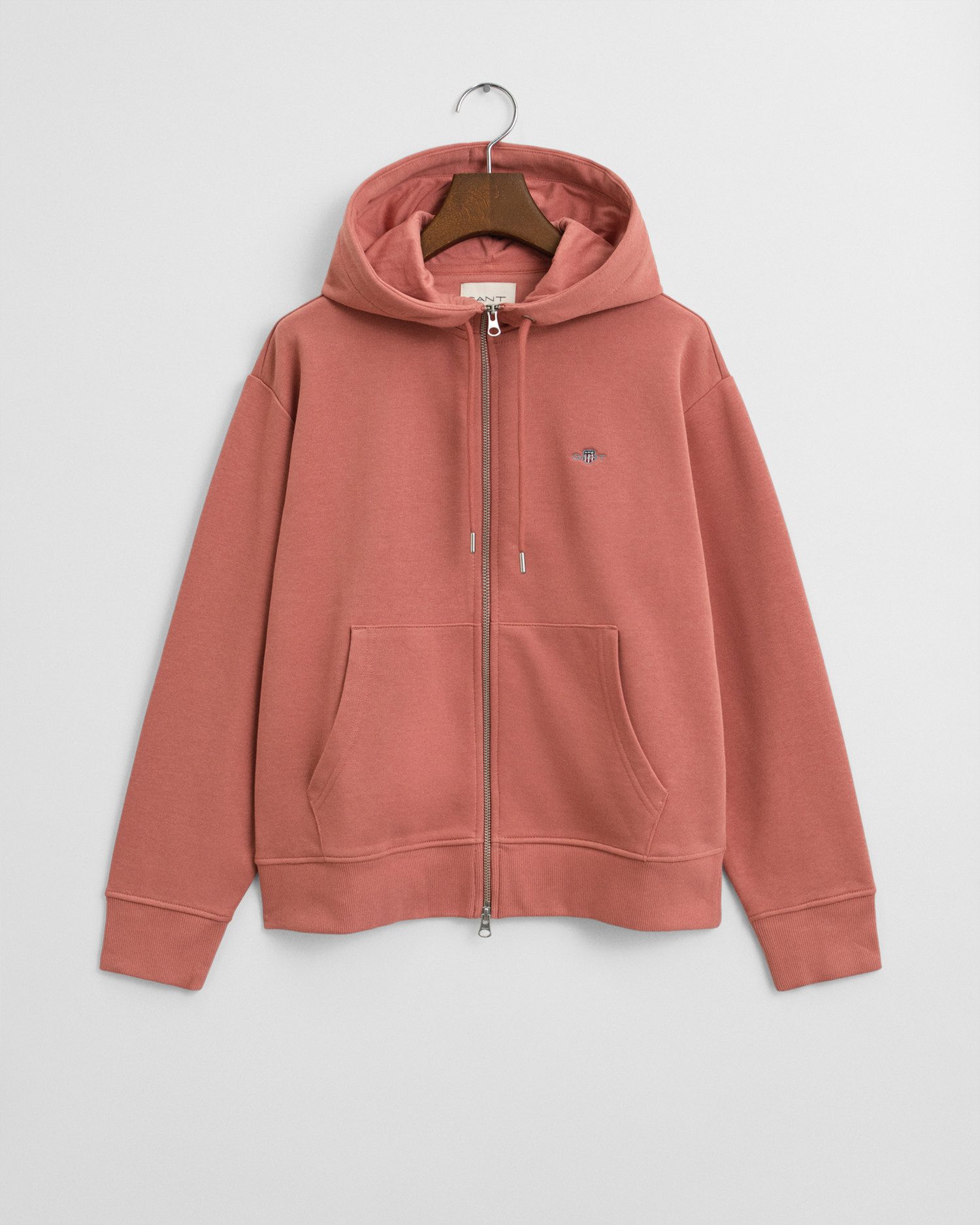 Gant Kapuzensweatjacke SHIELD ZIP HOODIE Grafische GANT-Stickerei auf der B günstig online kaufen