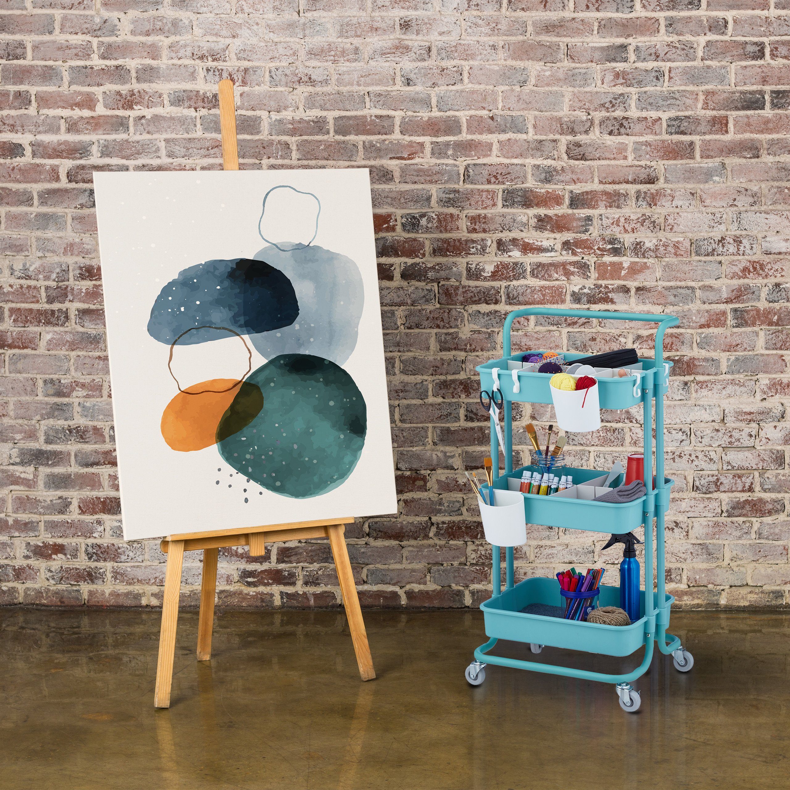 relaxdays Rollwagen mit 3 Etage