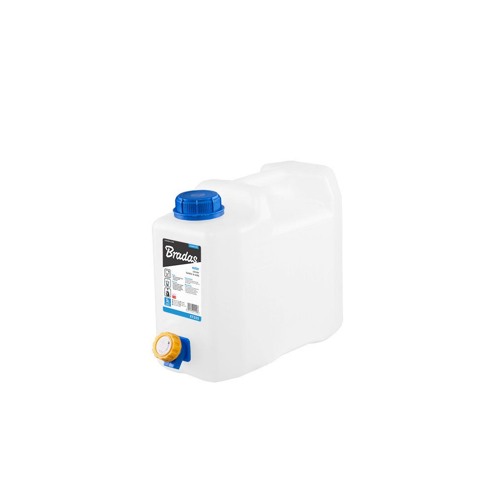 Bradas Kanister Wasserkanister 5L Hahn tragbar robust Wasserbehälter Garten Haushalt