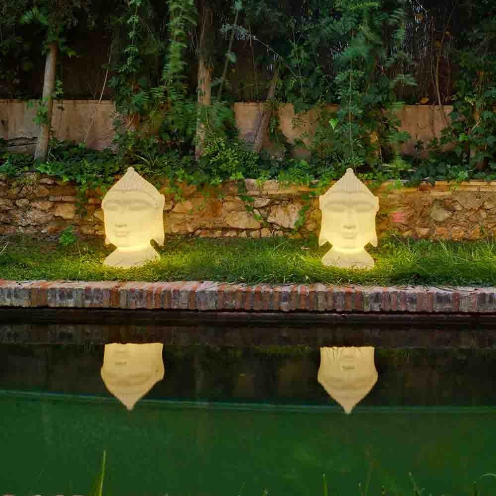 Licht-Trend Gartenleuchte Goa Kaltweiß Außen-Dekoleuchte Big Weiß