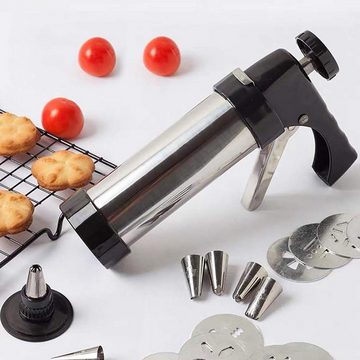 DOTMALL Keks-Formscheiben Keksmaschine mit 8 Düsen und 13 Formscheiben Kekspresse Gu