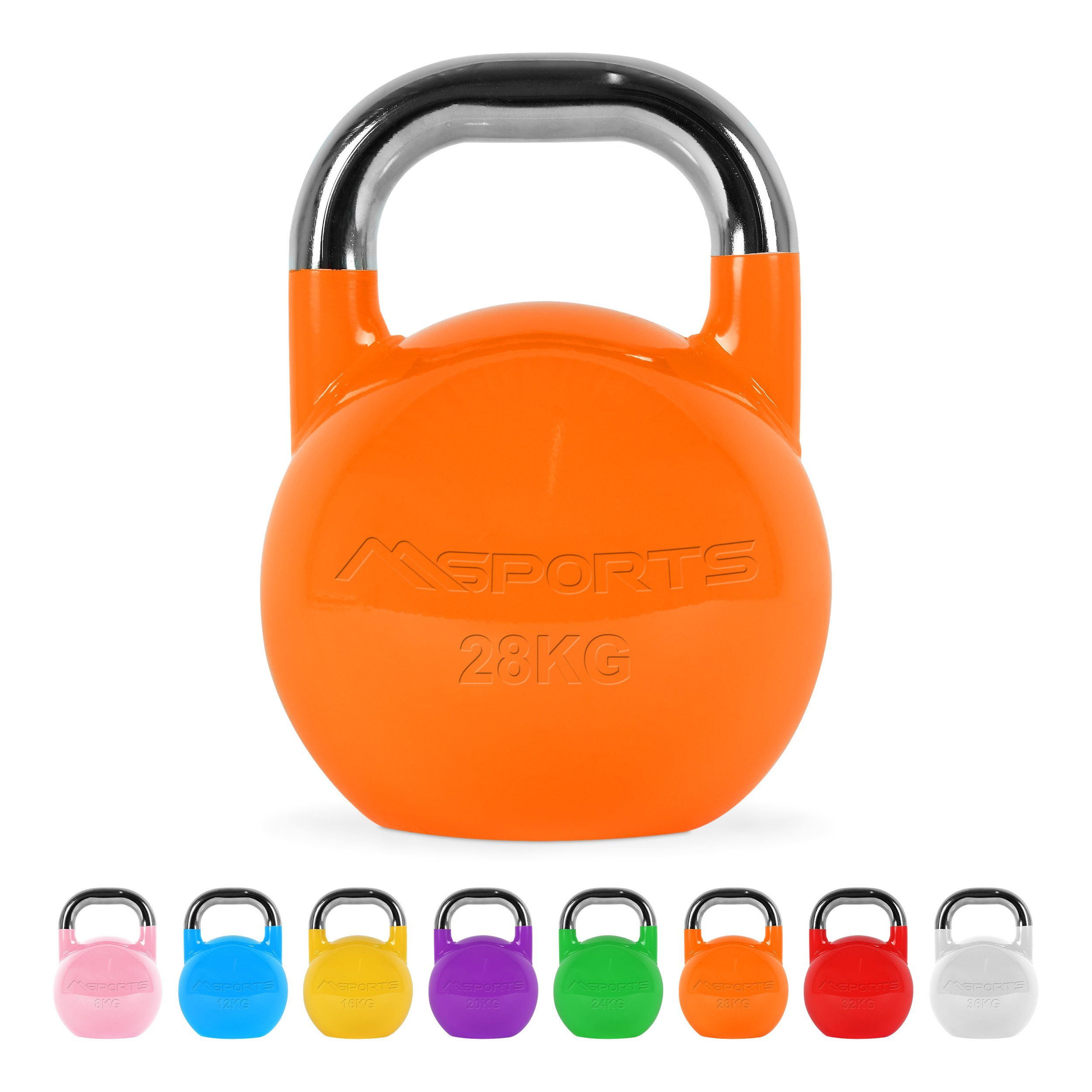 MSports® Kettlebell Kettlebell Competition 4 - 32 kg 28 kg - Orange