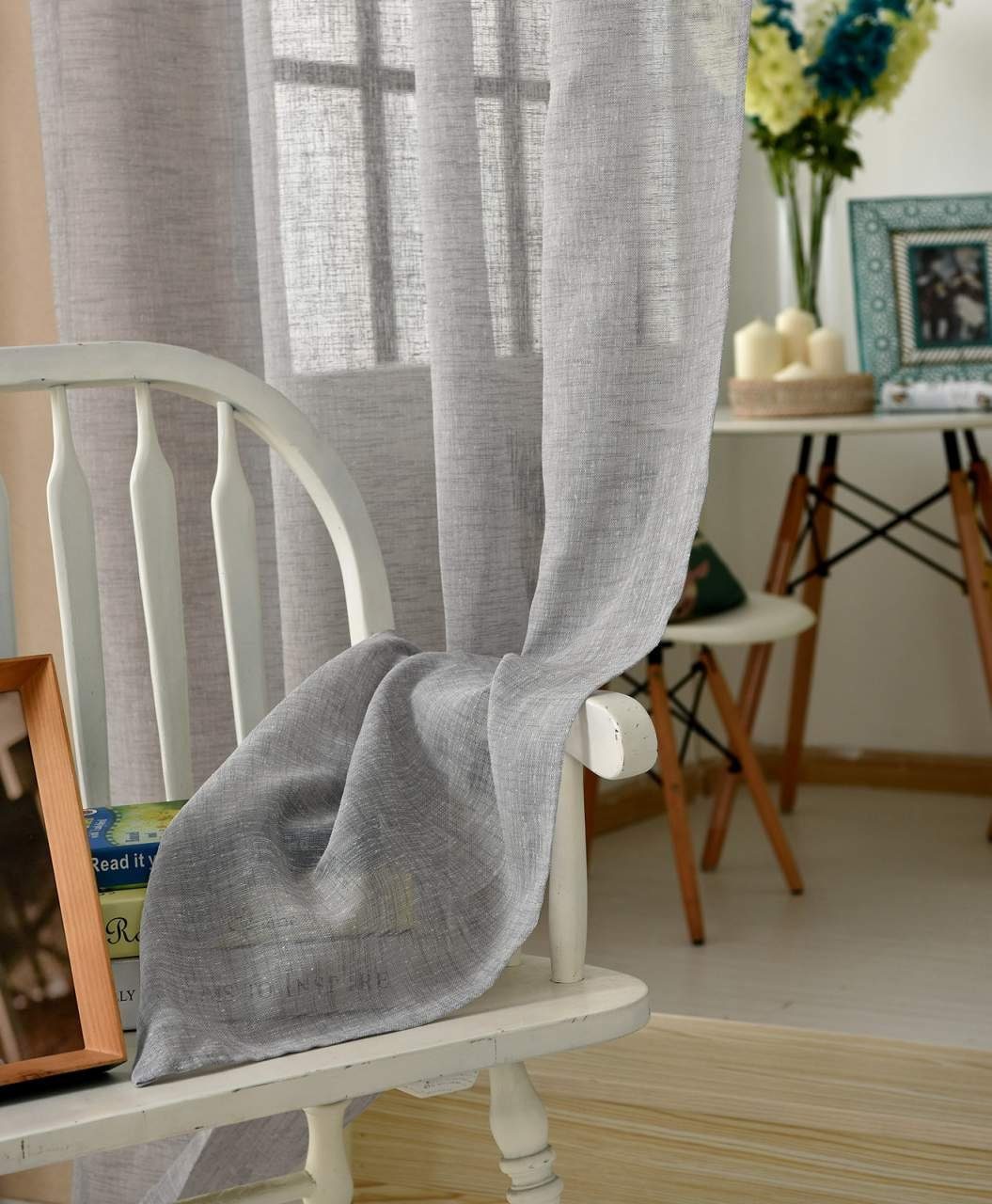 Woltu Gardine, Ösen (1 St), halbtransparent, günstig online kaufen