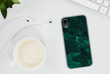 MuchoWow Handyhülle Marmor - Limone - Grün - Strukturiert - Marmoroptik, Handyhülle Apple iPhone XR, Smartphone-Bumper, Print, Handy