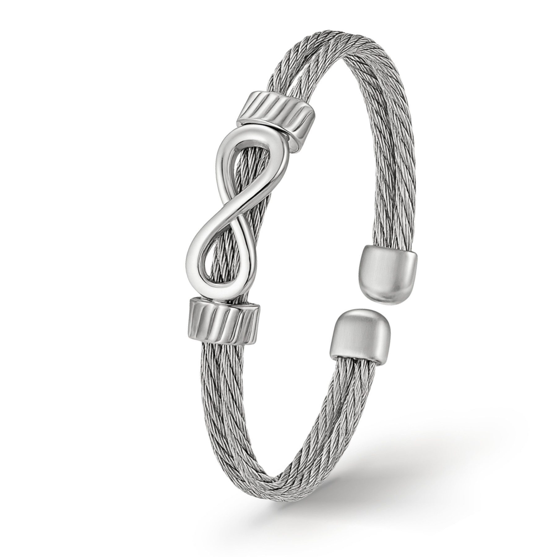 UNIQAL.de Armreif Unendlichkeit Edelstahl Armband "INFINITY" Unisex (Edelstahl, Casual Style, Handgefertigt in Germany), Designed in Germany