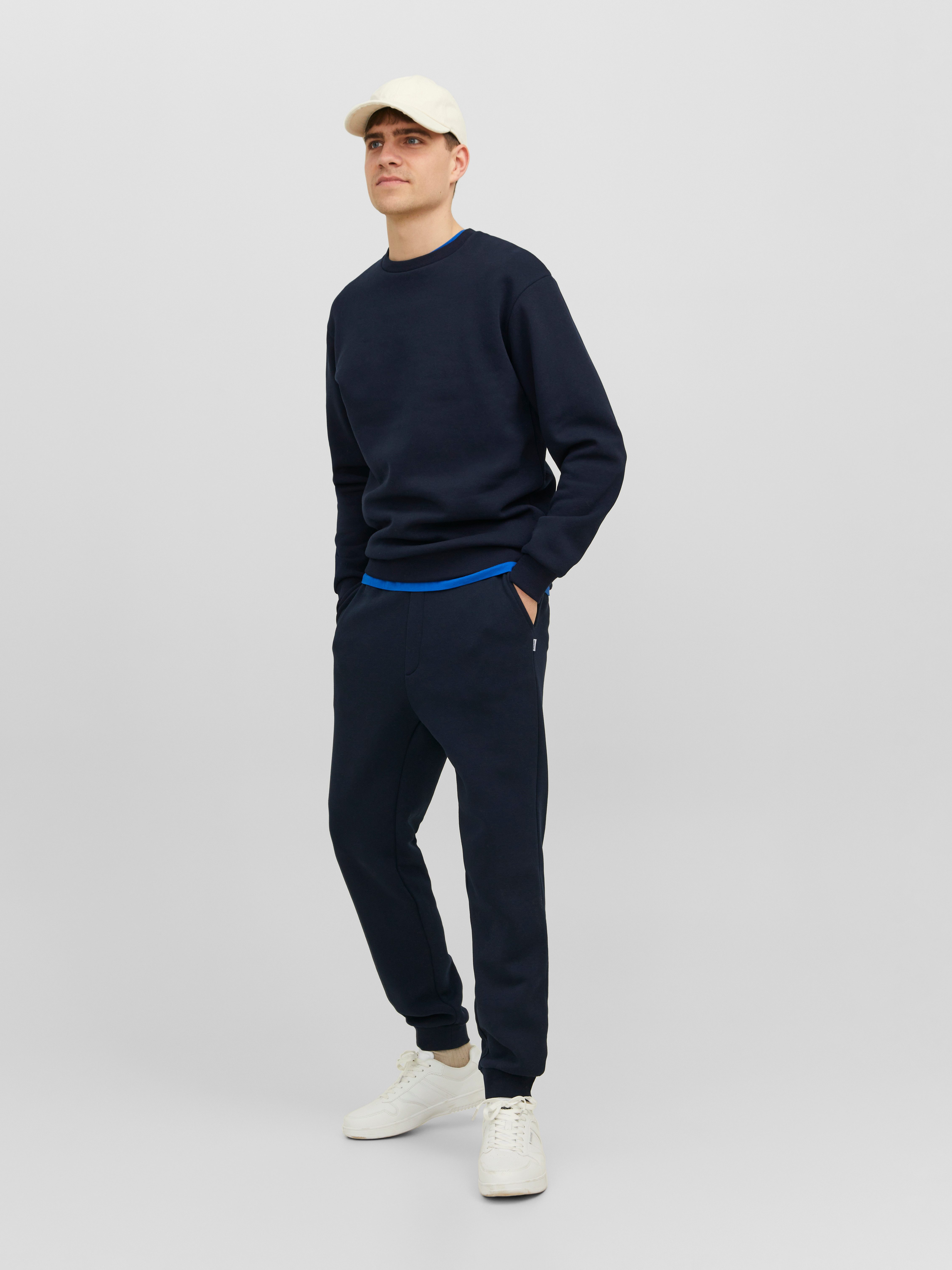 Jack & Jones Sweatshirt JJEBRADLEY mit Rippbündchen für Alltag und Freizeit Materialmix, relaxed fit – Bild 5 von 5