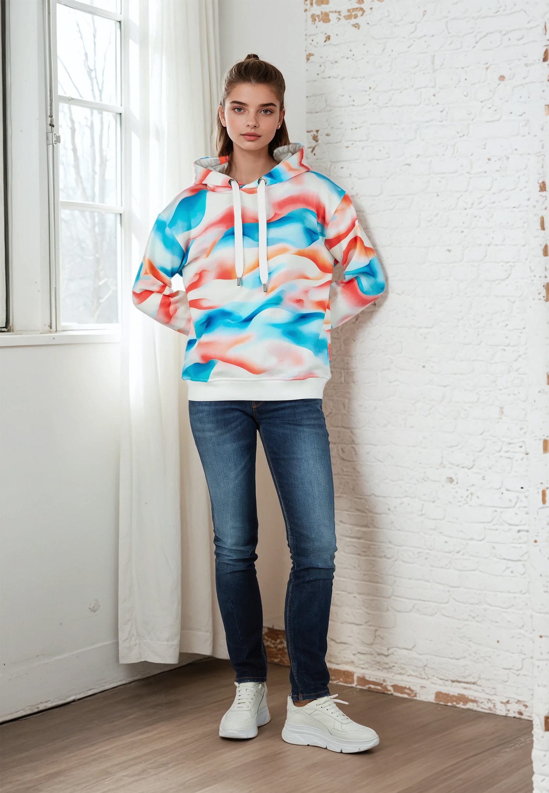 salzhaut Hoodie TÖHN Damen Relaxed-Fit salzhaut Kapuzenpullover – bequemer Fit und nordisch klares Design
