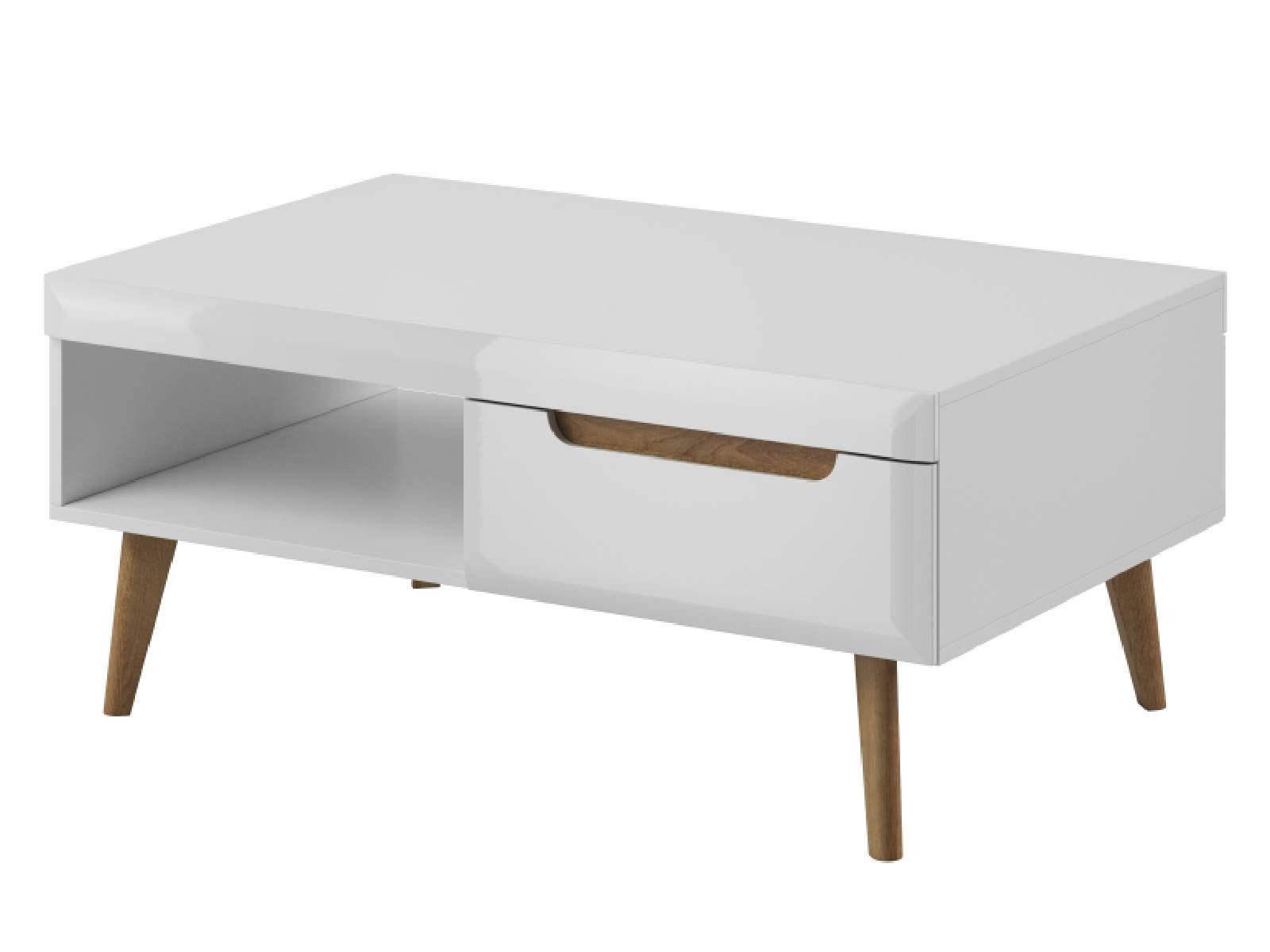 yourhouse24 Couchtisch Nordi 107x46x67 Weiß/Eiche Riviera, Artisan Eiche