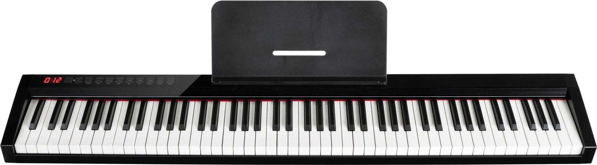 FunKey Home-Keyboard SP-588 Easy-Piano - 88 Tasten-Keyboard Anschlagdynamik (Spar-Set, 5-St., inkl. Tasche, Sustain-Pedal, Ständer, Headset & Hocker), USB-MIDI, Bluetooth-MIDI und Bluetooth-Audio