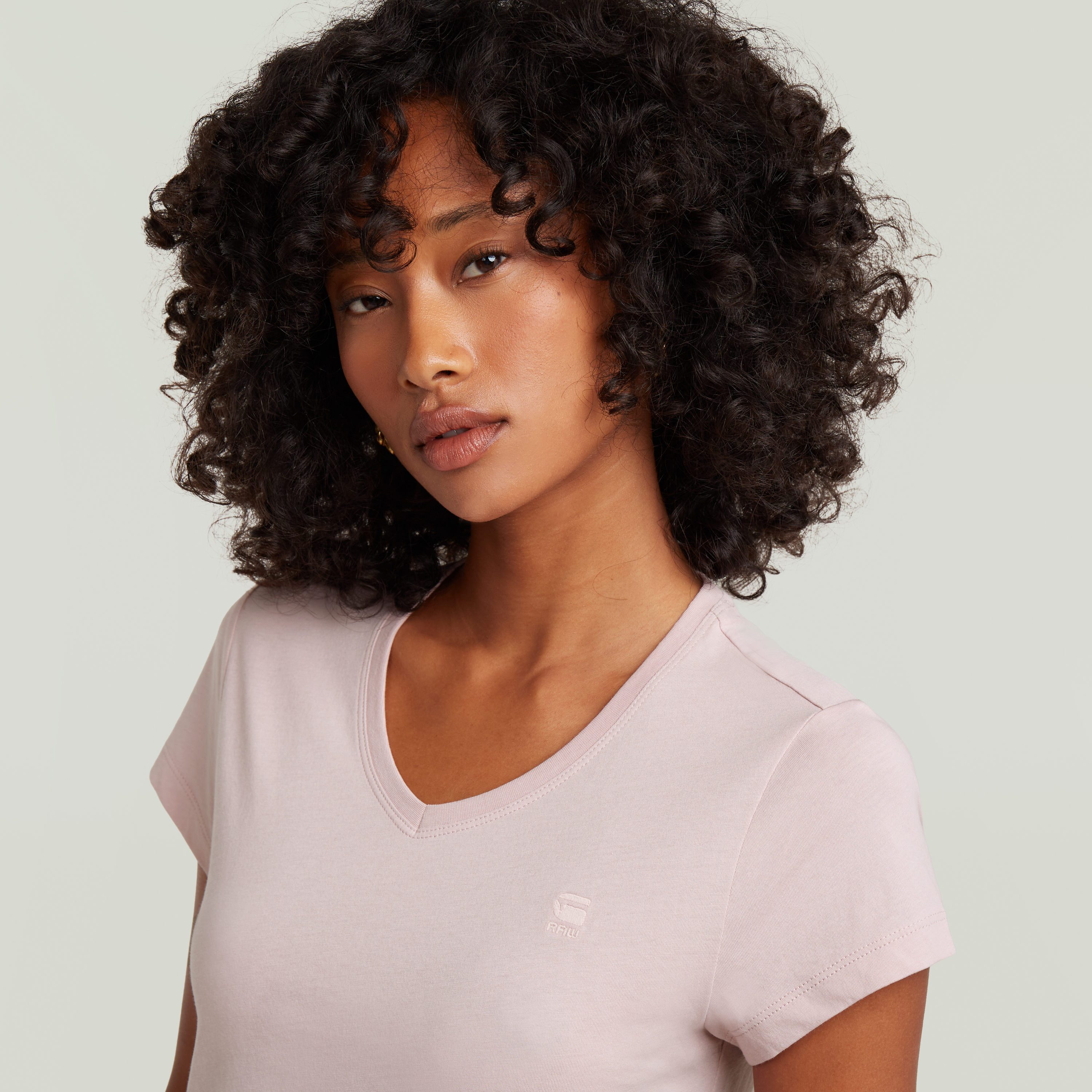 G-STAR V-Shirt Eyben mit Label