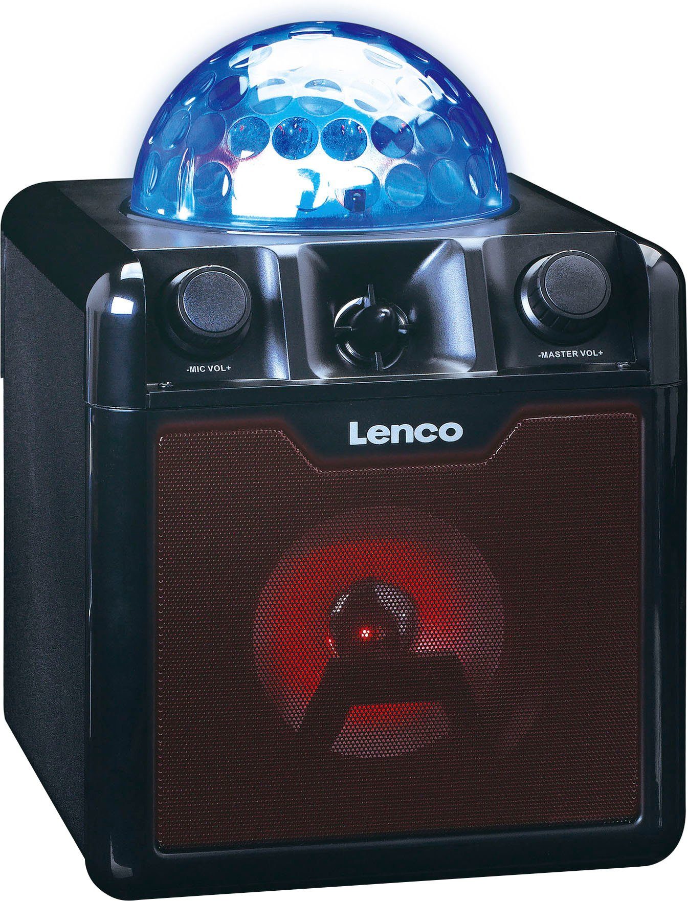 Lenco BTC-055BK - Karaoke mit Party-Lautsprecher Bluetooth W) Lautsprecher (Bluetooth, 8 Mikrofon 2.0 und