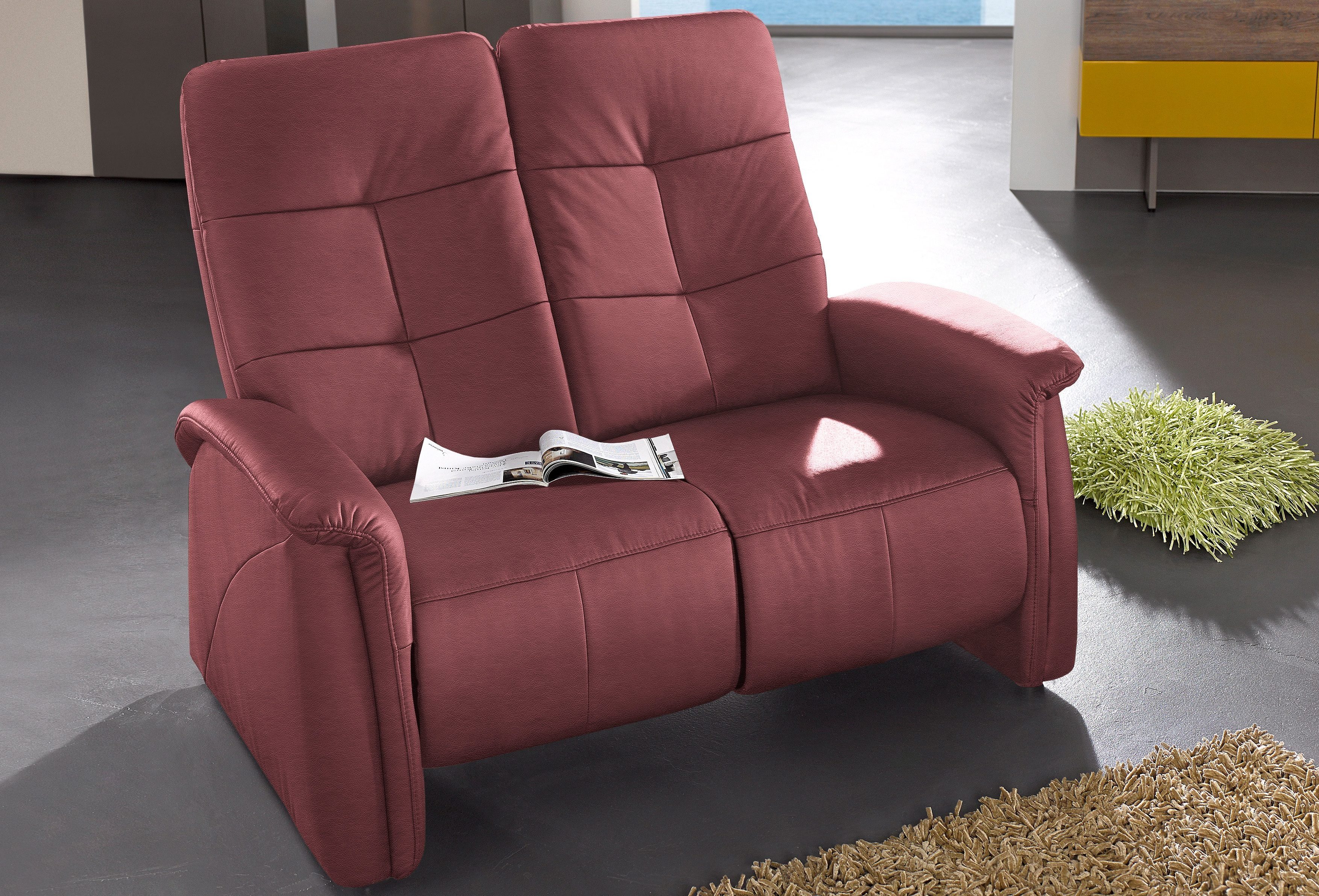 exxpo - sofa fashion 2-Sitzer Tivoli, Kinosofa, bequem und komfortabel durch die Relaxfunktion, (2-sitzig), schmale Armlehnen, hohe Rückenlehne