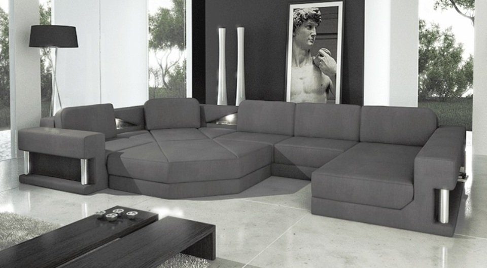 JVmoebel Ecksofa Modern Ecksofa Couch Wohnlandschaft Leder Polster Sofa Design