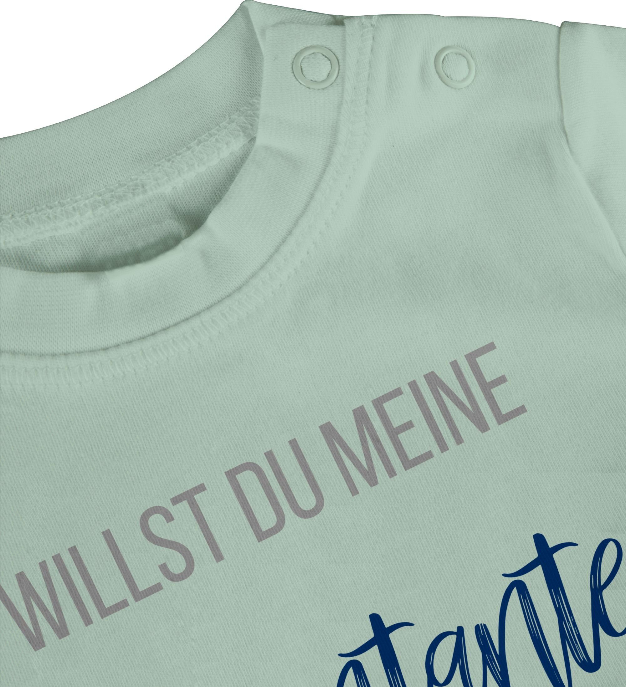 sein? T-Shirt Marine 2 Patentante du Mintgrün meine Patentante Willst Baby Shirtracer