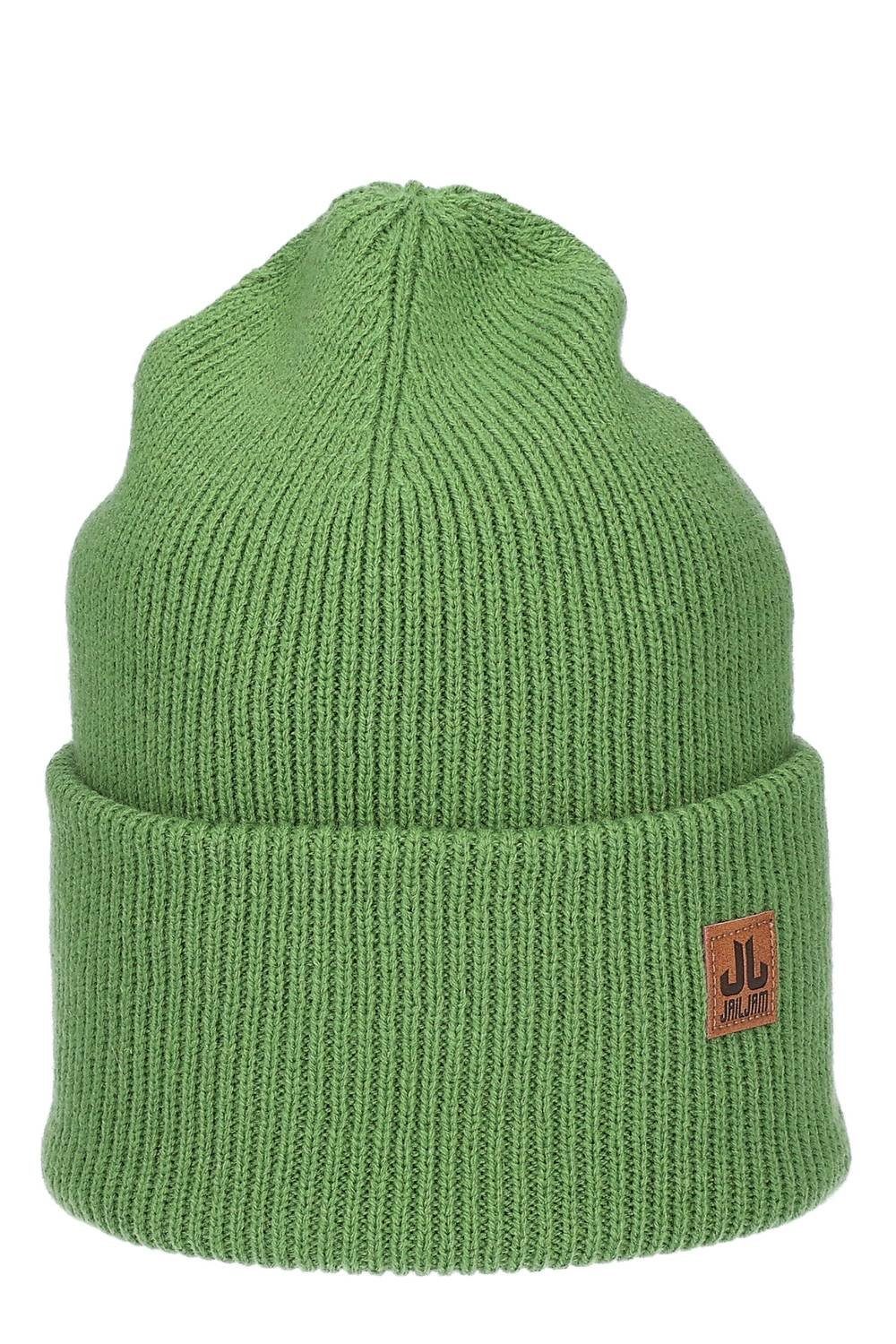 Jail Jam Strickmütze Moderne Unisex Wool Beanie "Spandau" mit hoher Krempe, doppellagig Green