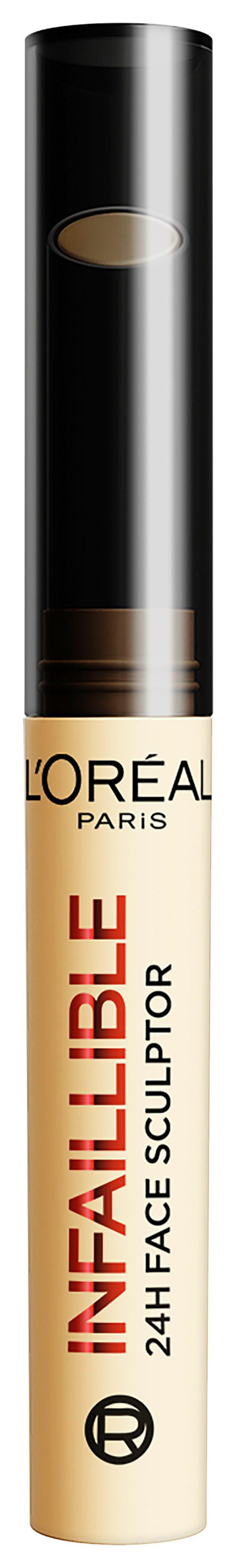 L'ORÉAL PARIS Contouring-Stick INFAILLIBLE 24H FACE SCULPTOR CONTOURING STICK, sorgt auch unterwegs für besonders schnelle Touch-ups