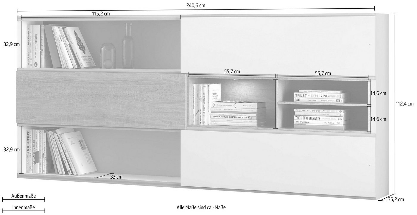 fif möbel Sideboard »TORO 410«, Breite 240,6 cm-kaufen