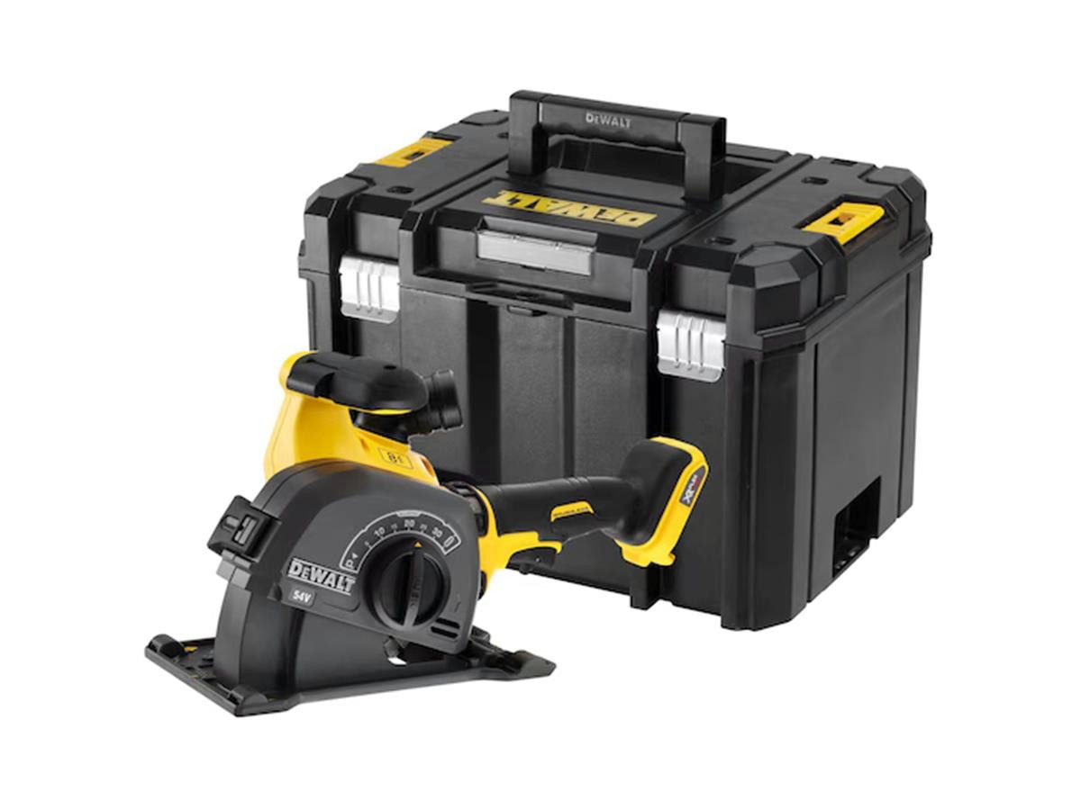 DeWalt Mauernutfräse Flexvolt, 54V, Basisver, 54 in V, ohne Akku & Ladegerät, max. Schnitttiefe/-breite: 32/35mm, T STAK Box