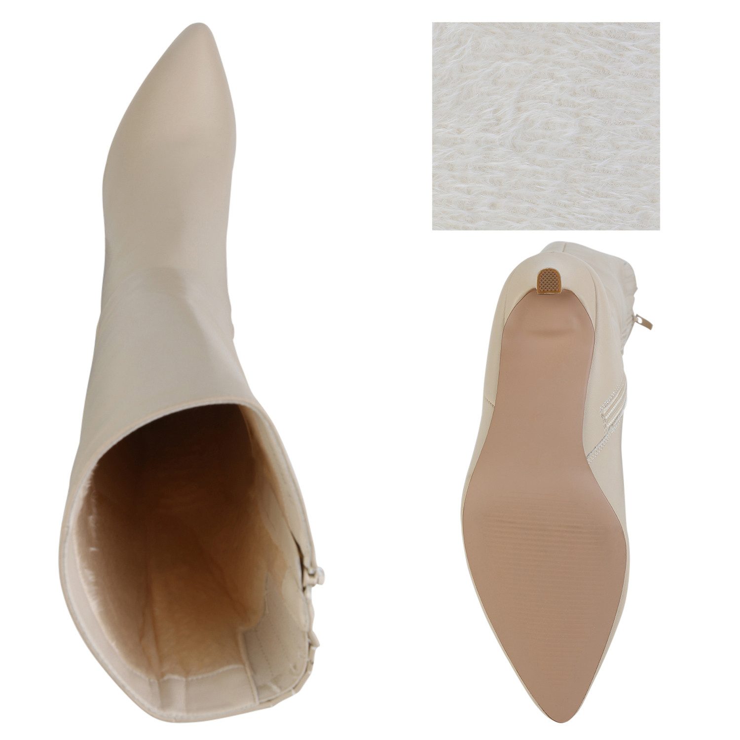 VAN HILL 839876 Stiefel Damen Leicht Gefütterte Klassische Stiefel Spitze Basic