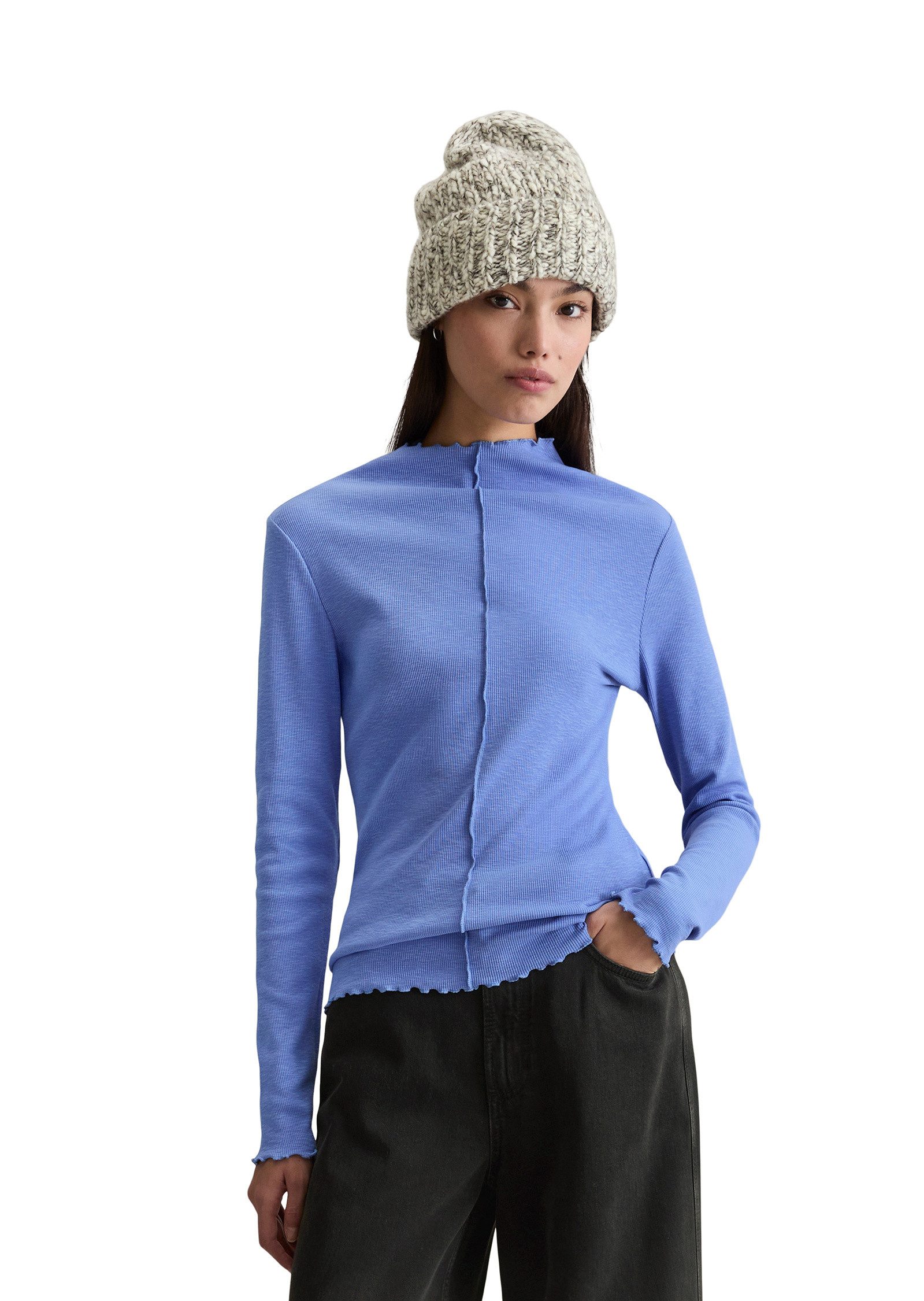 Marc O'Polo DENIM Langarmshirt aus Organic Cotton-Stretch-Jersey günstig online kaufen