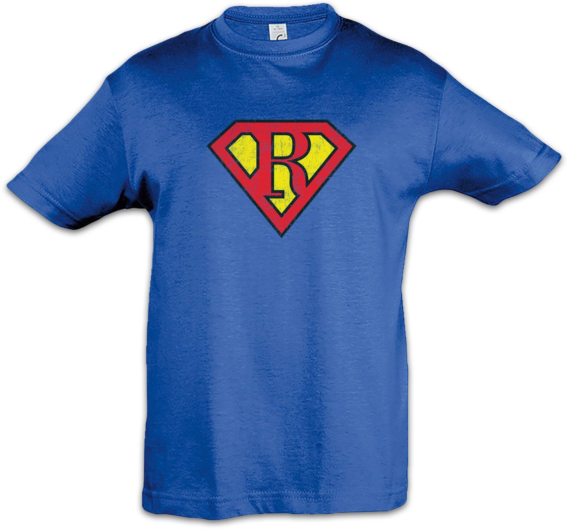 Print-Shirt Super R Kinder T-Shirt Buchstabe Initialen Vorname Nachname Man