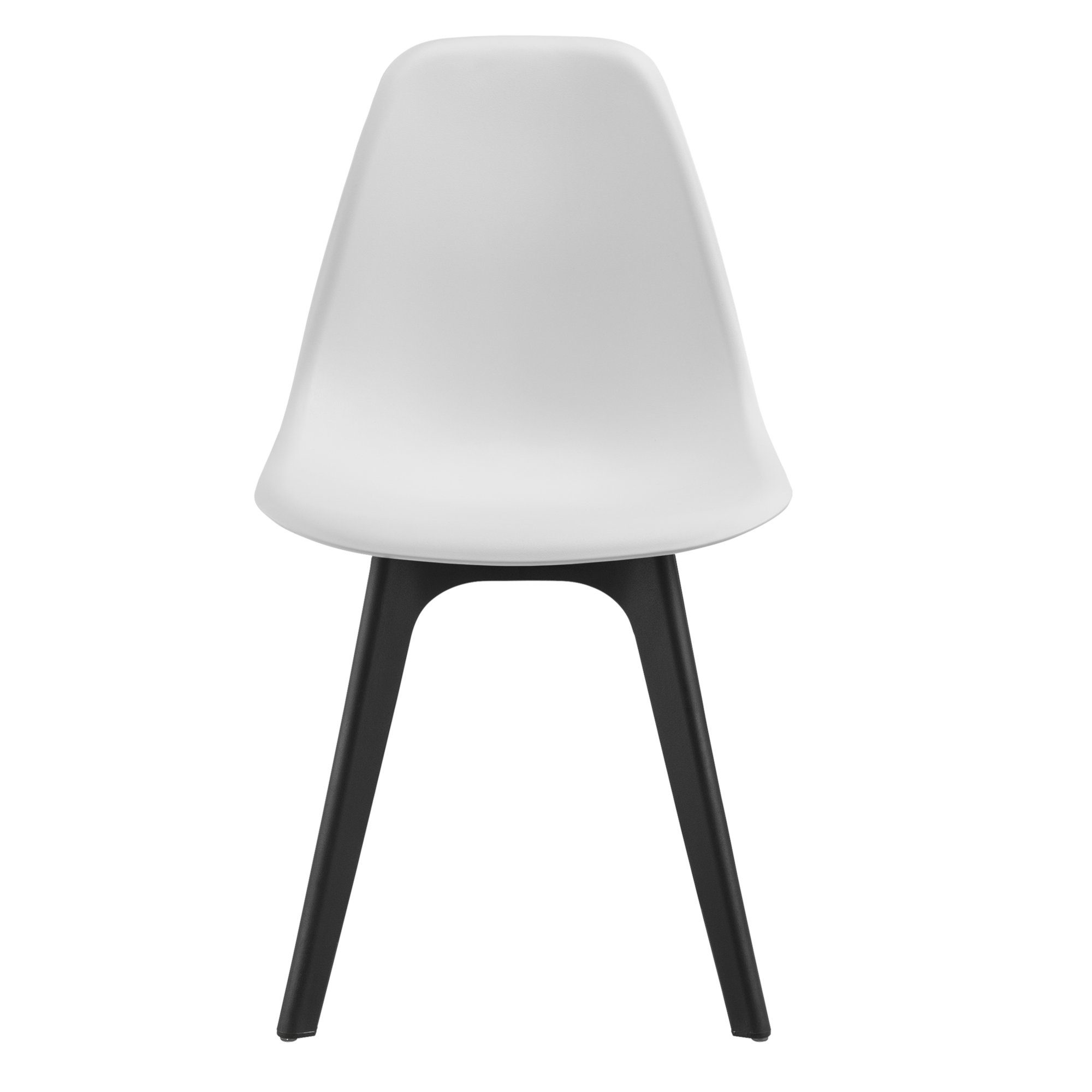 en.casa Esszimmerstuhl (2er Set), »Brevik« Kunststoff Weiß/Schwarz günstig online kaufen