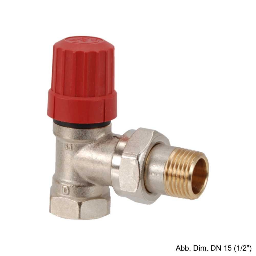 Heizkörper Danfoss Ventilunterteil RA-N 20 3/4", Eck, matt vernickelt, 013G0035