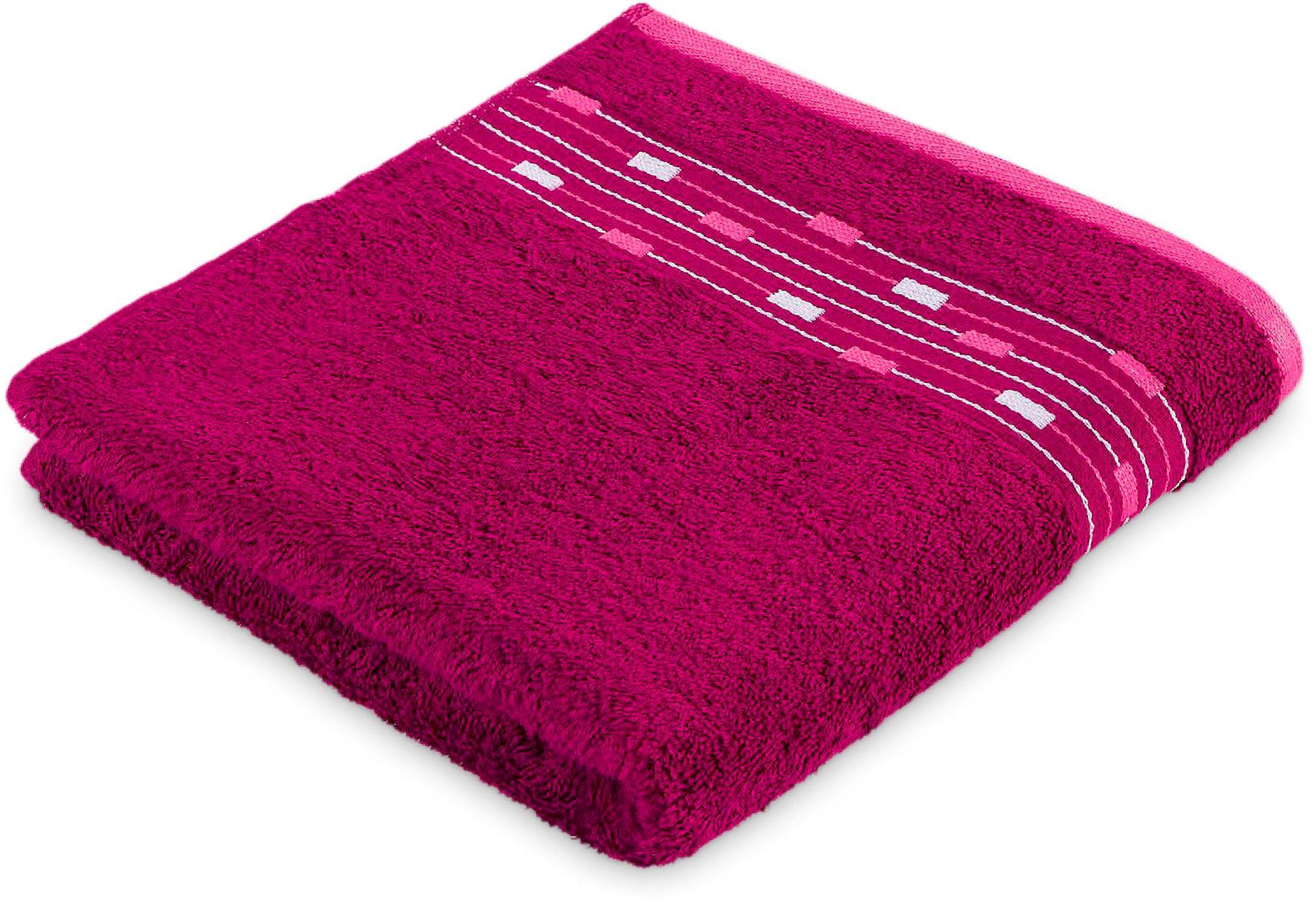 Möve for frottana Handtuch Magic Uni, Walkfrottee (1-St), mit Bordüre aus k günstig online kaufen