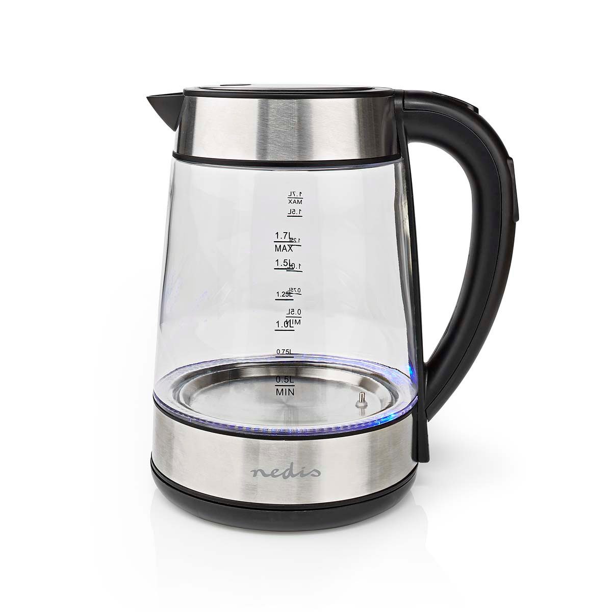 Nedis Wasserkocher KAWK320EGS, 2.7 l, 2200 W