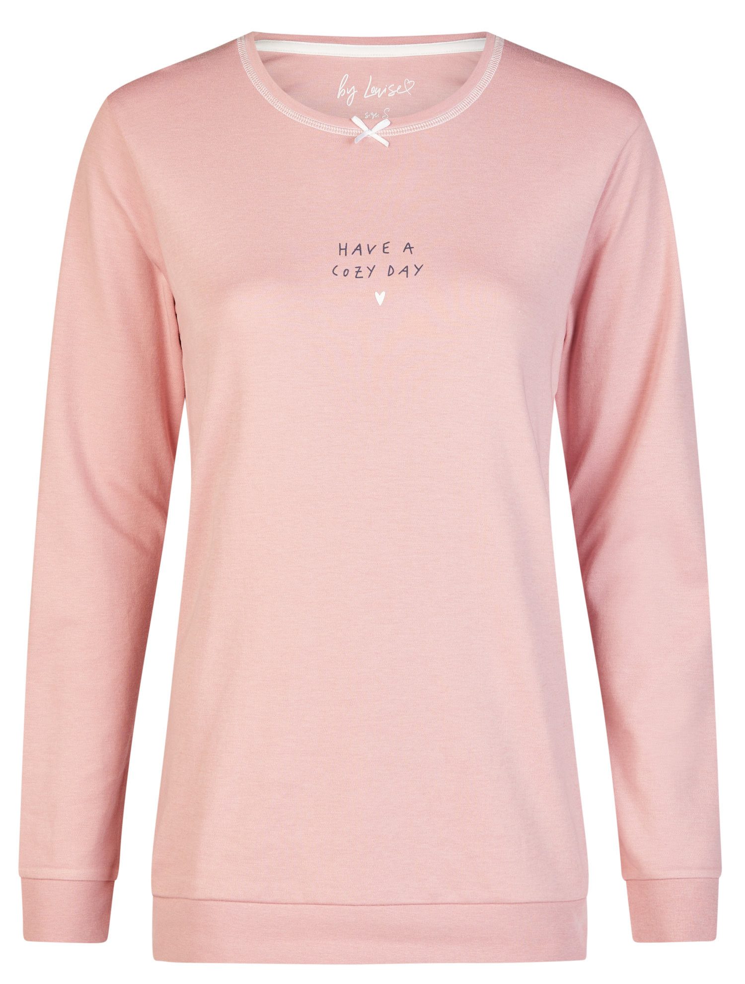 By Louise Schlafanzug Damen Pyjama lang mit Bündchen (2 tlg) Modisches Desi günstig online kaufen