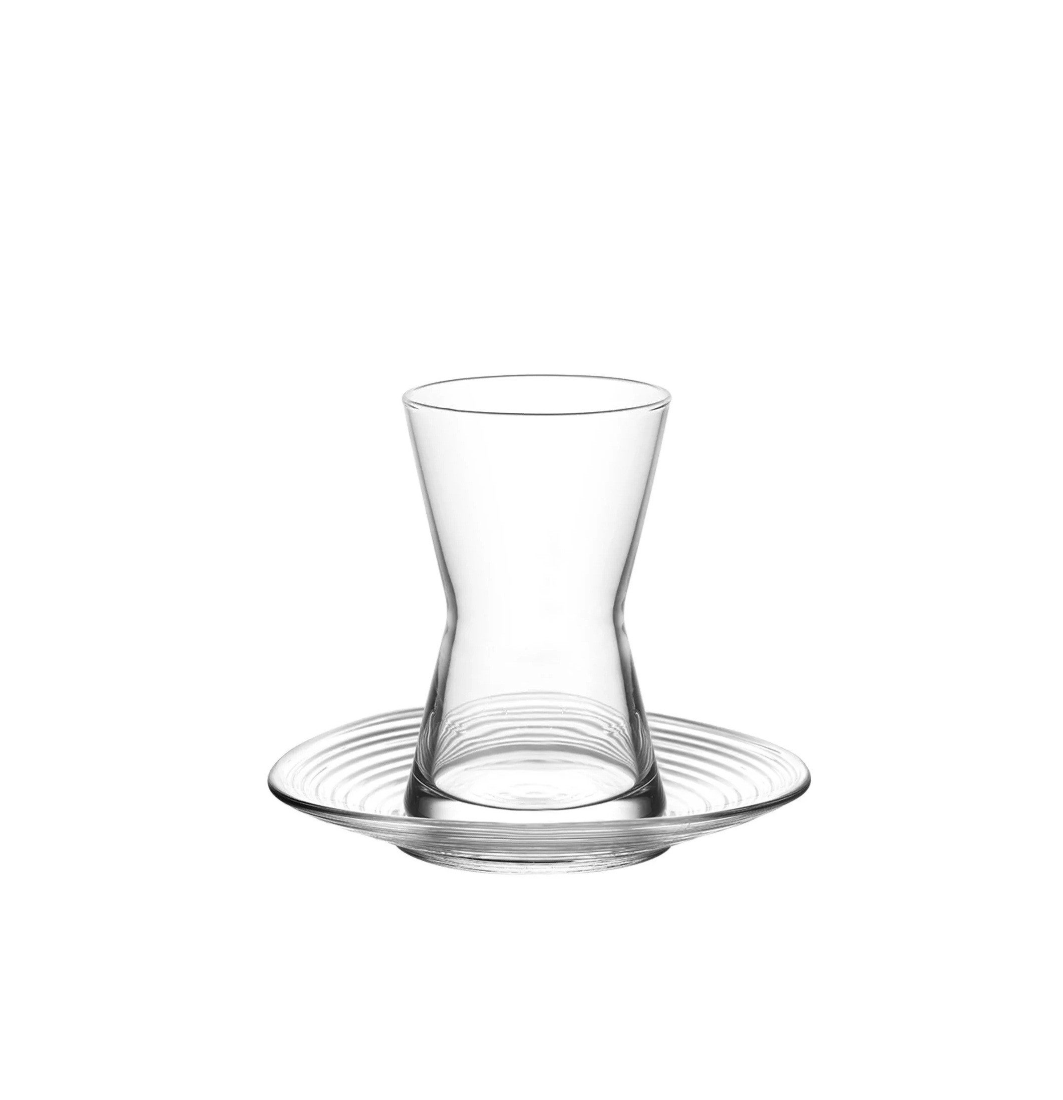 LAV Teeglas Derin Teeservice Set aus hochwertigem Borosilikatglas - 140 ml, 6-tlg., Glas, 12-teilig, 140 ml
