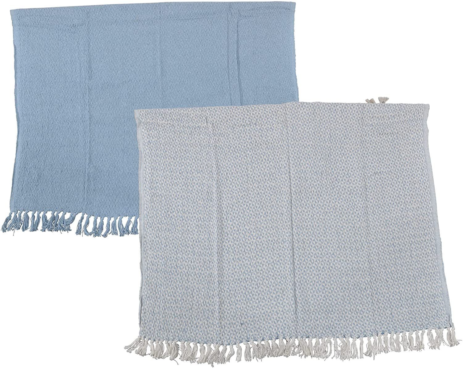 Tagesdecke Plaid Decke 2er-Pack Tagesdecke Kuscheldeck Wohndecke Sofadecke, habeig Blau