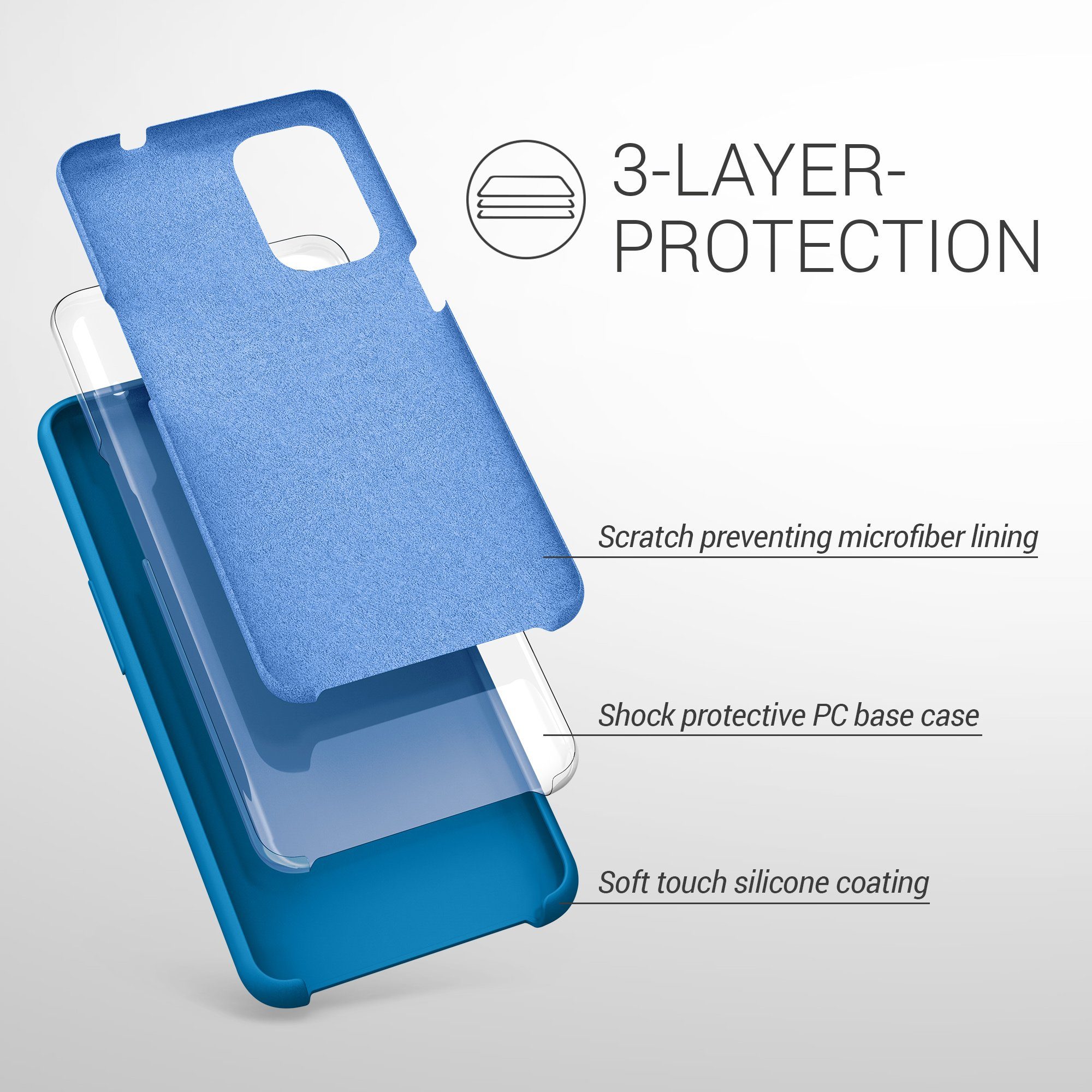 kwmobile Handyhülle Handyhülle für Oppo Find X3 Lite Hülle, Weiches Handy Silikon Case - Schutzhülle Cover