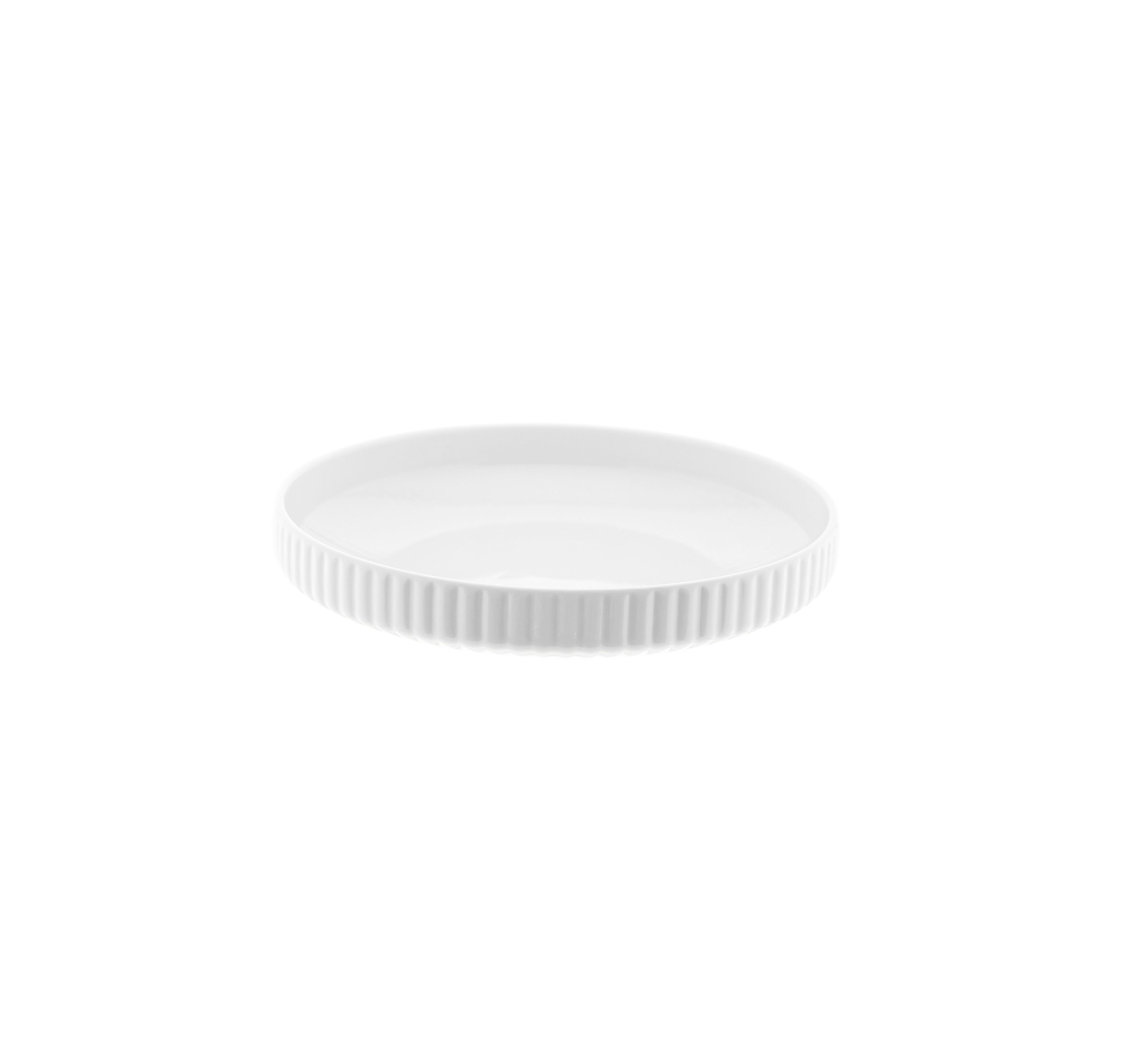 Almina Tafelservice Borneo im Relief-Design - 27-teiliges Set aus Porzellan in Weiß (27-tlg), 6 Personen, Porzellan, 27 Teile, für 6 Personen