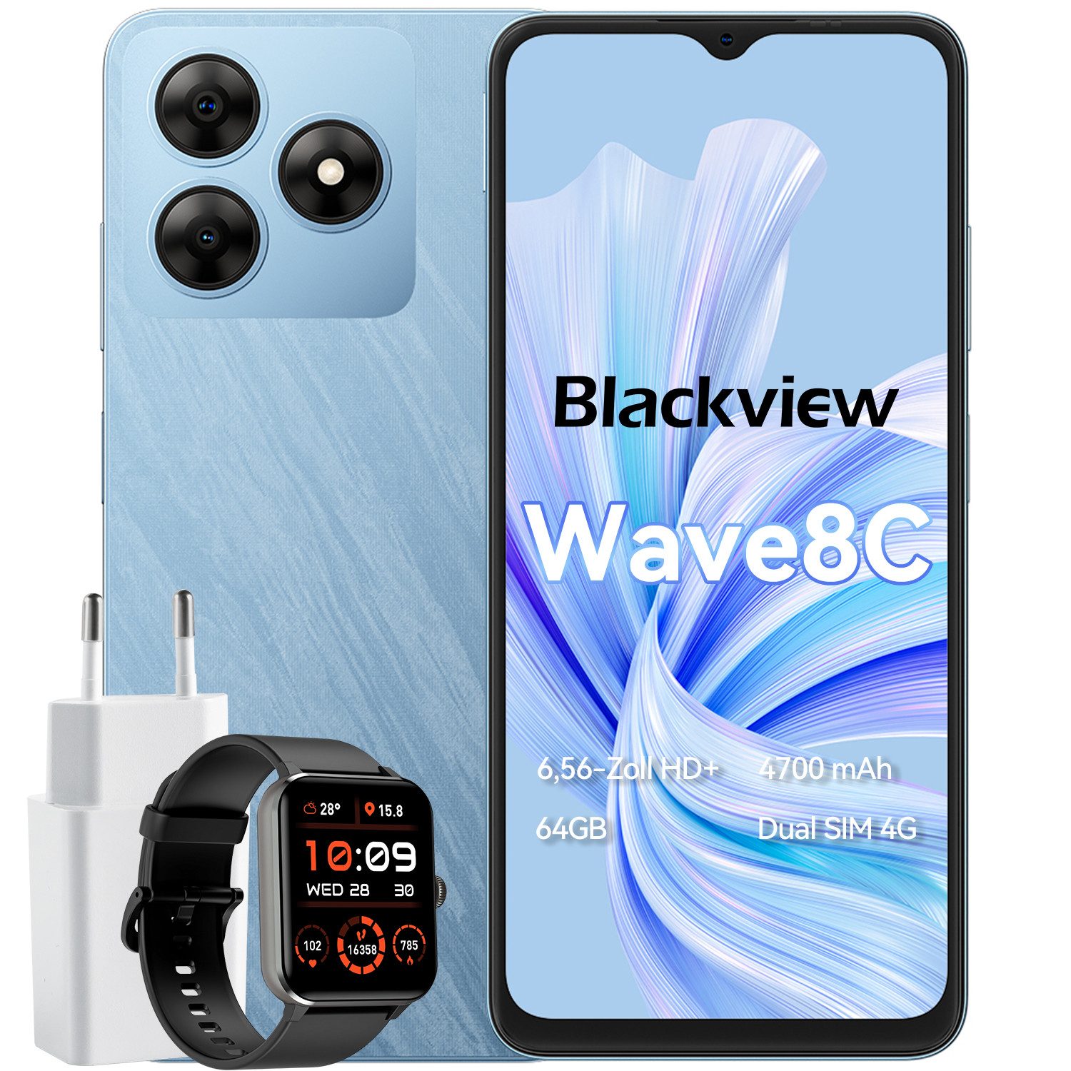 Wave8C 2+64GB incl. 10W USB-Ladegerät und R50 Smartphone