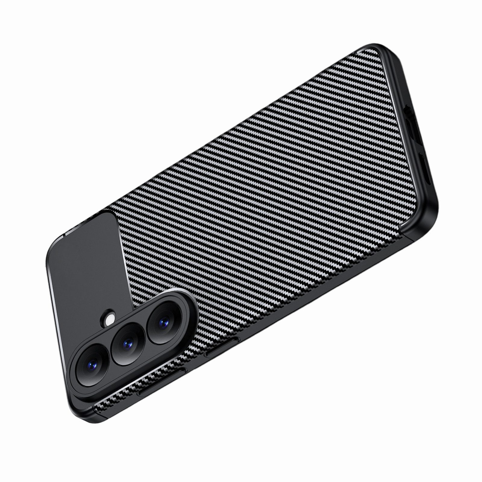 betterfon Handyhülle für Samsung Galaxy Schutzhülle Carbon Hülle TPU Bumper Schwarz, Carbon-Design, robuste Oberfläche, Carbon Look, Elastisch