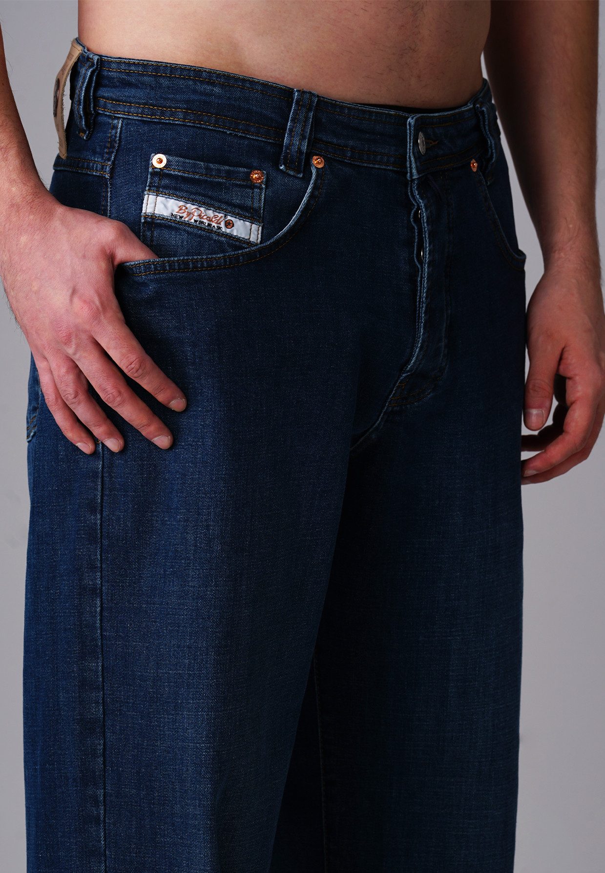 PICALDI Jeans Relax-fit-Jeans Zicco 474 – Baggy Fit Urban Indigo – Authentischer Denim Look Stonewashed Effekt