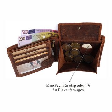 SHG Geldbörse ⌂ Herren Leder Börse Portemonnaie, Brieftasche Lederbörse mit Münzfach, RFID Schutz Männerbörse