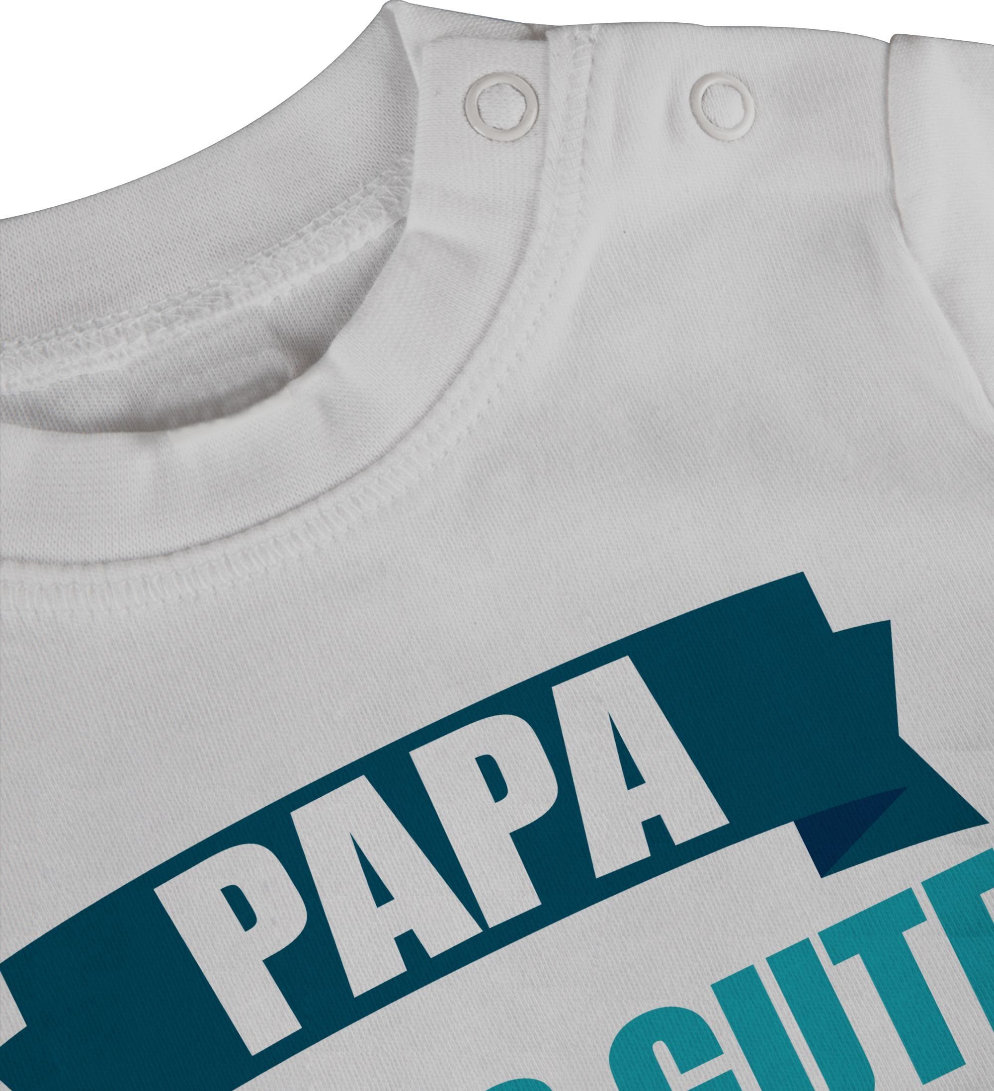 1. Baby 3 Vatertag T-Shirt Vatertag Shirtracer Geschenk Weiß