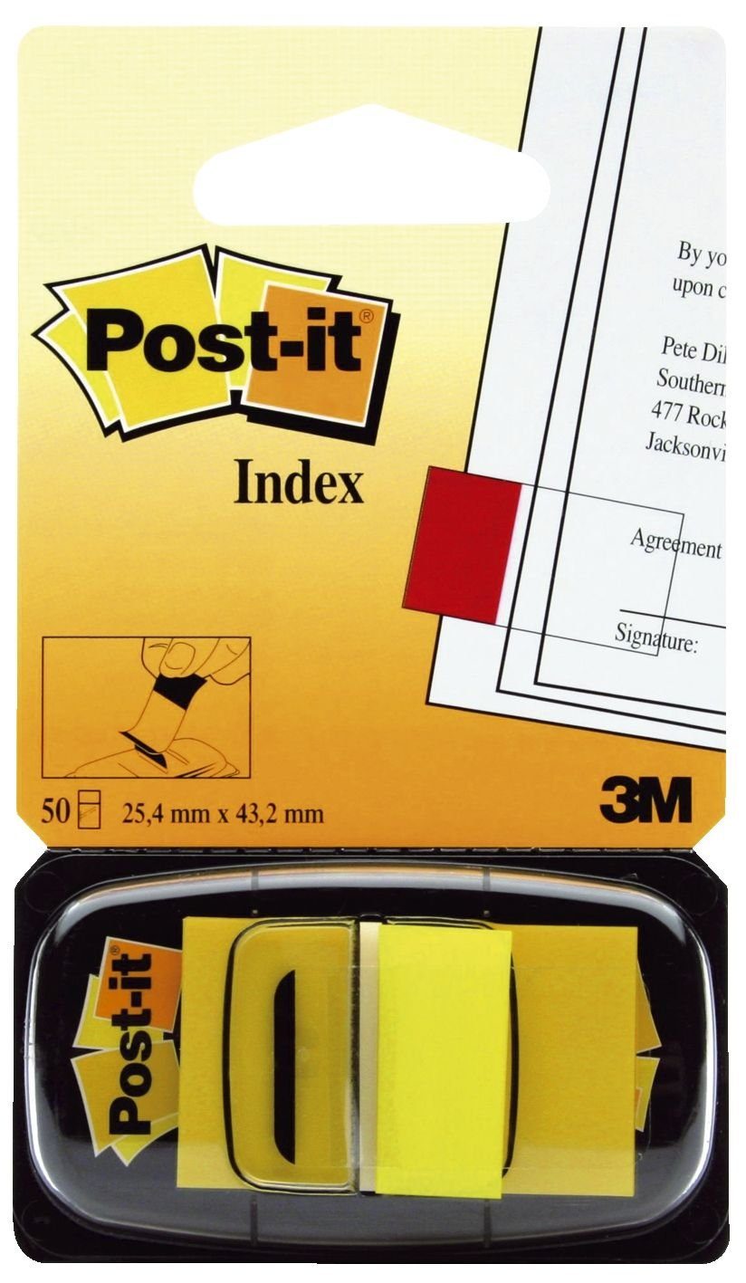 Post-it® Marker Post-it Haftmarker Index, 25,4 x 43,2 mm, gelb