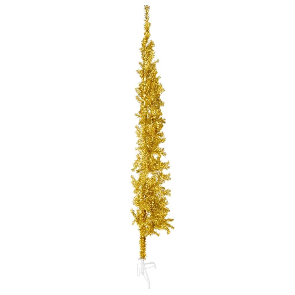 Gold Schlank Weihnachtsbaum furnicato Halb-Weihnachtsbaum mit Künstlicher Ständer cm 240 Künstlicher