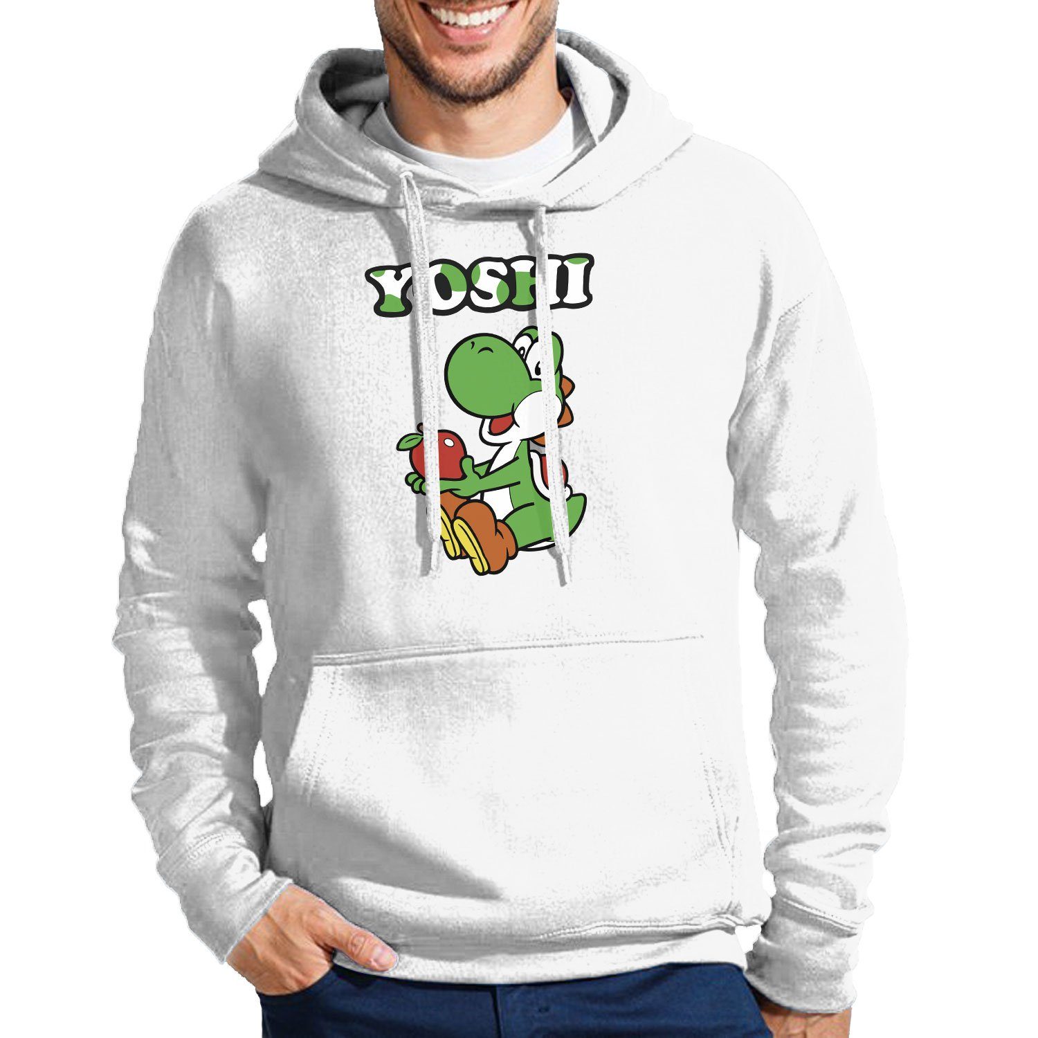 Weiß Herren Luigi Kapuze Brownie Spiel & Gaming Blondie Mit Hoodie Mario Yoshi Peack Nintendo