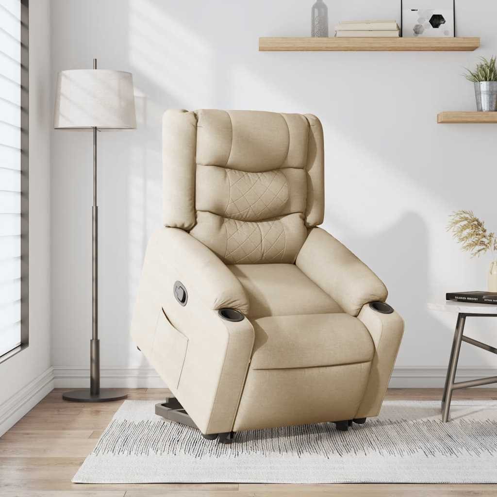 vidaXL Sessel Relaxsessel mit Aufstehhilfe Creme günstig online kaufen