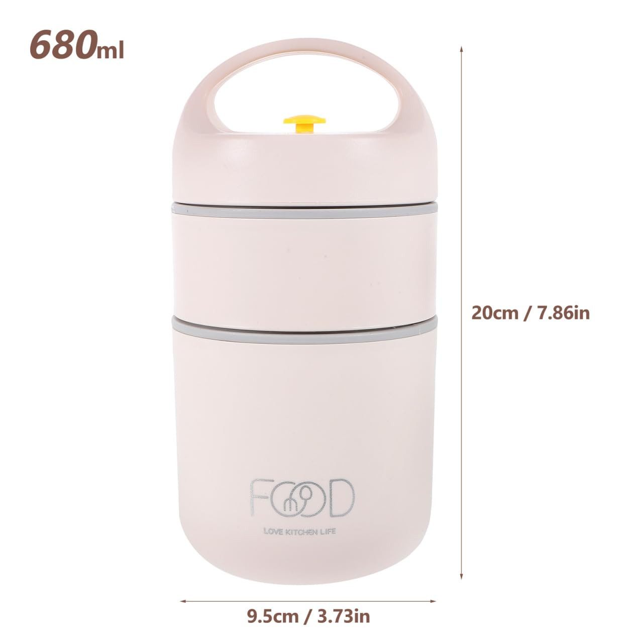 Zaewry Thermobehälter Edelstahl Lunchbox to go – Warmhaltebehälter Edelstahl, Edelstahl, Auslaufsicherer Lunchbox - Vielseitiger Müsli to go Becher – Bild 5 von 5