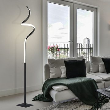 Reality Leuchten LED Stehlampe, LED-Leuchtmittel fest verbaut, Warmweiß, LED Steh Lampe Touch DIMMER Wohn Zimmer Beleuchtung Beistell